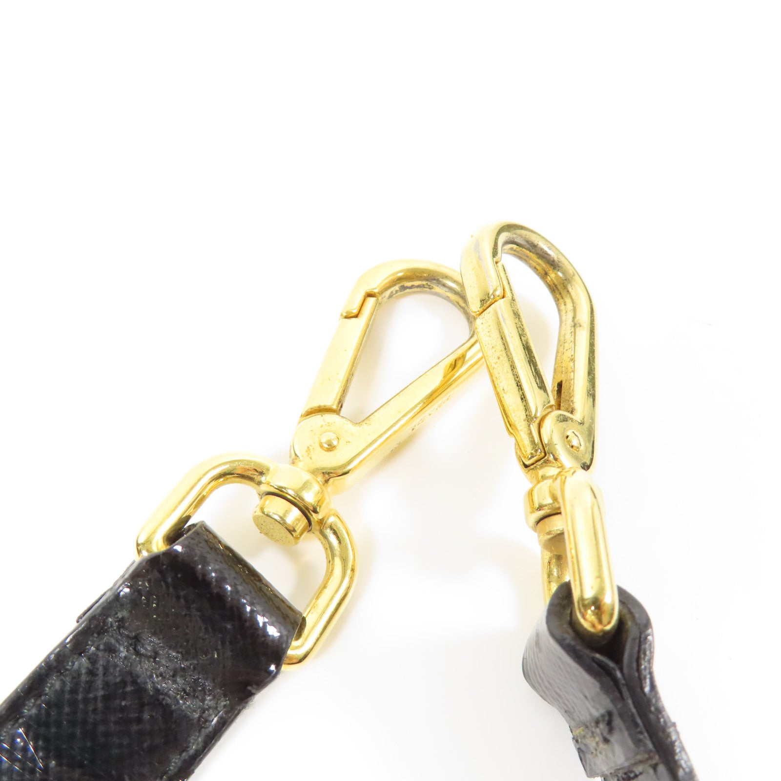 PRADA 漆皮皮革2Way Shoulder金扣手挽肩背兩用袋