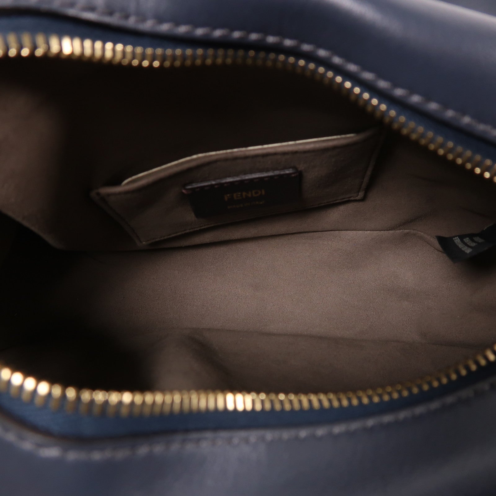 FENDI GHW Shoulder Bag 8BT287 Calfskin Leather Blue