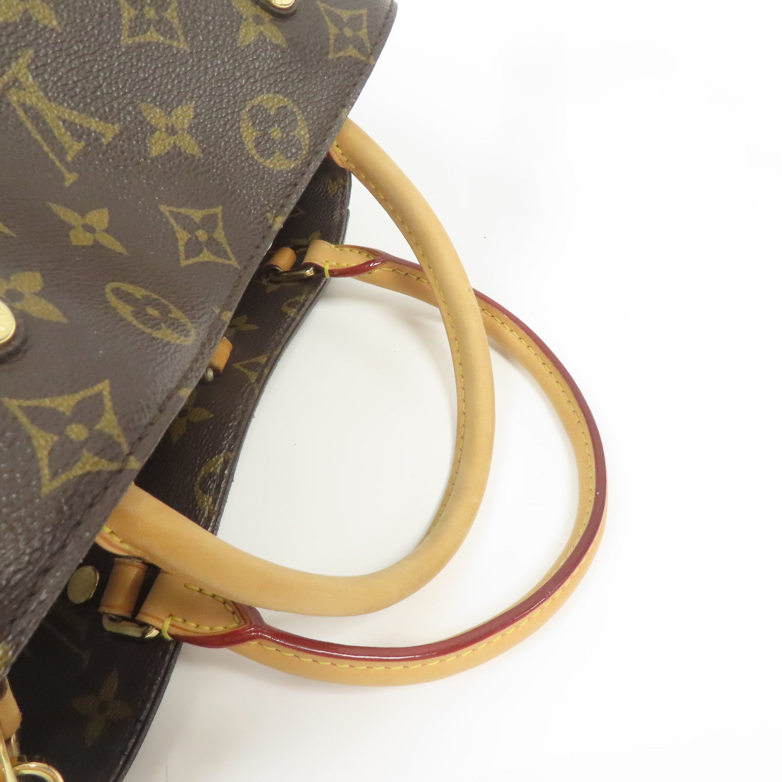 LOUIS VUITTON Monogram Montaigne金扣手挽肩背兩用袋啡色