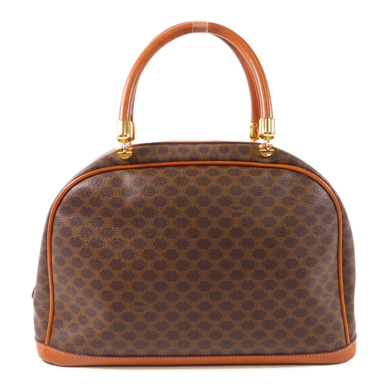 CELINE 塗層帆布Macadam Handbag金扣手挽袋