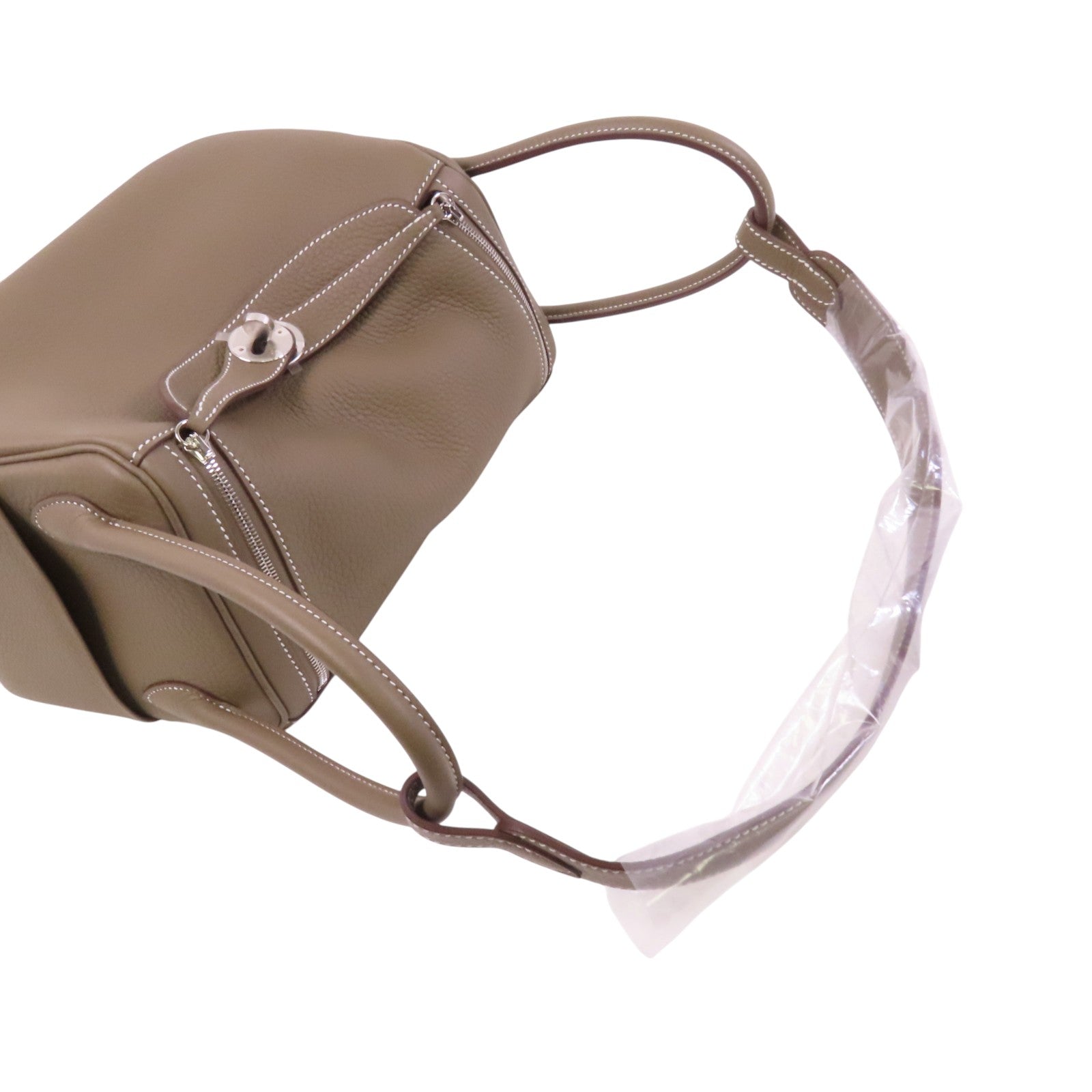 HERMES Clemence皮革Lindy 26銀扣肩背袋
