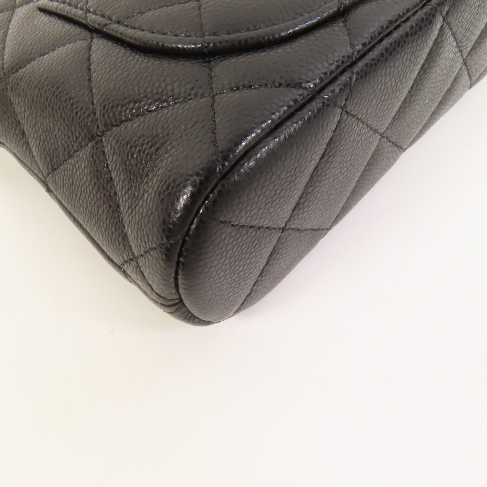 CHANEL 牛皮皮革Chain Shoulder金扣鏈帶肩背袋