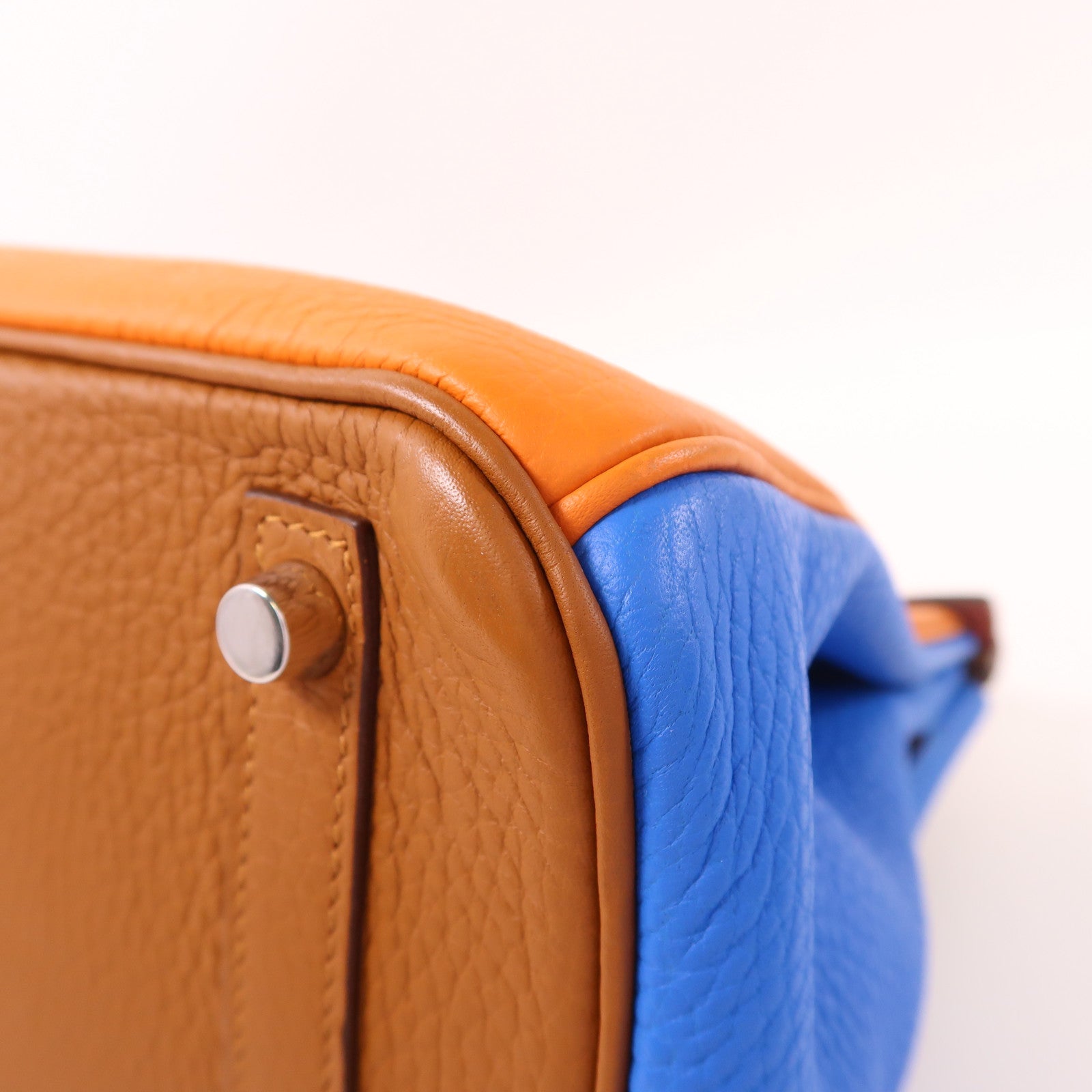 HERMES Clemence皮革Birkin 30銀扣手挽袋