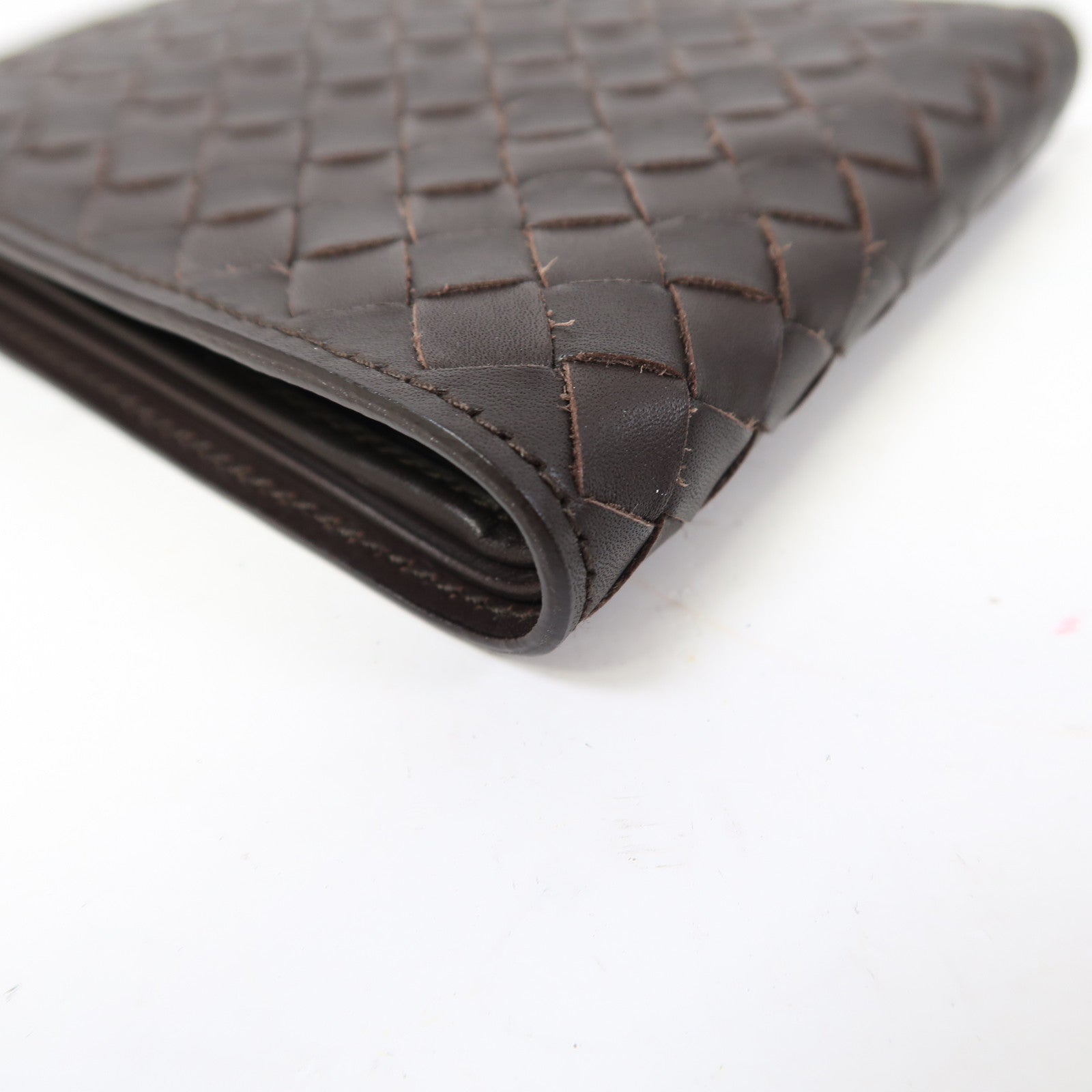 BOTTEGA VENETA 織紋牛皮皮革Wallet錢包啡色