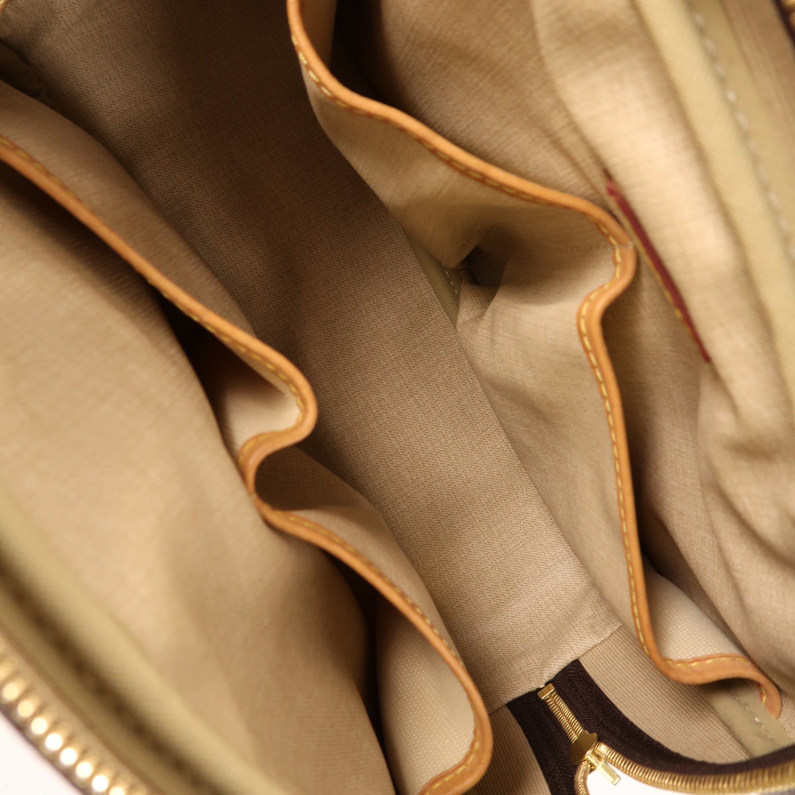 LOUIS VUITTON Monogram Trouville金扣手挽袋棕色
