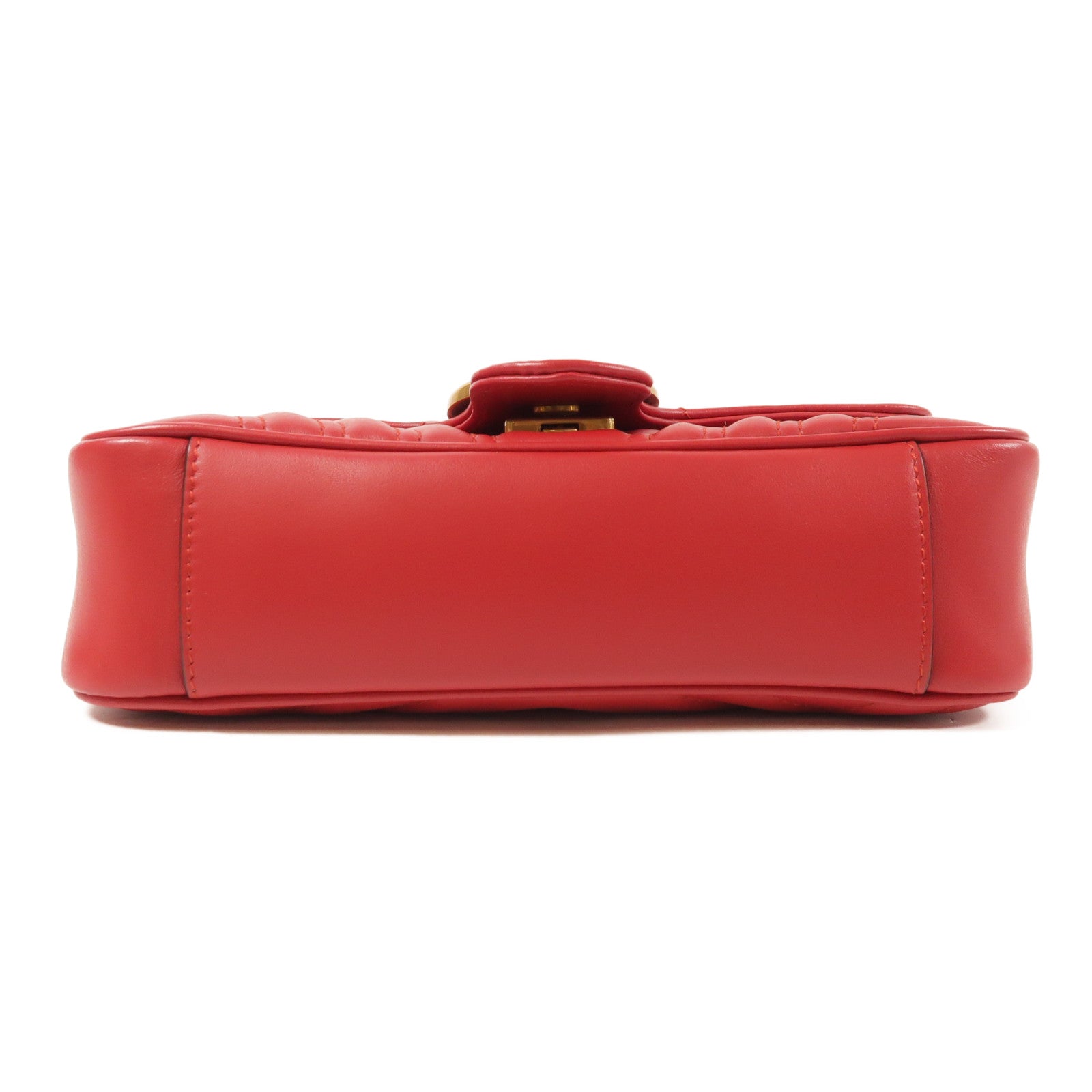 GUCCI 牛皮皮革GG Marmont Matelasse Mini金扣鏈帶肩背袋