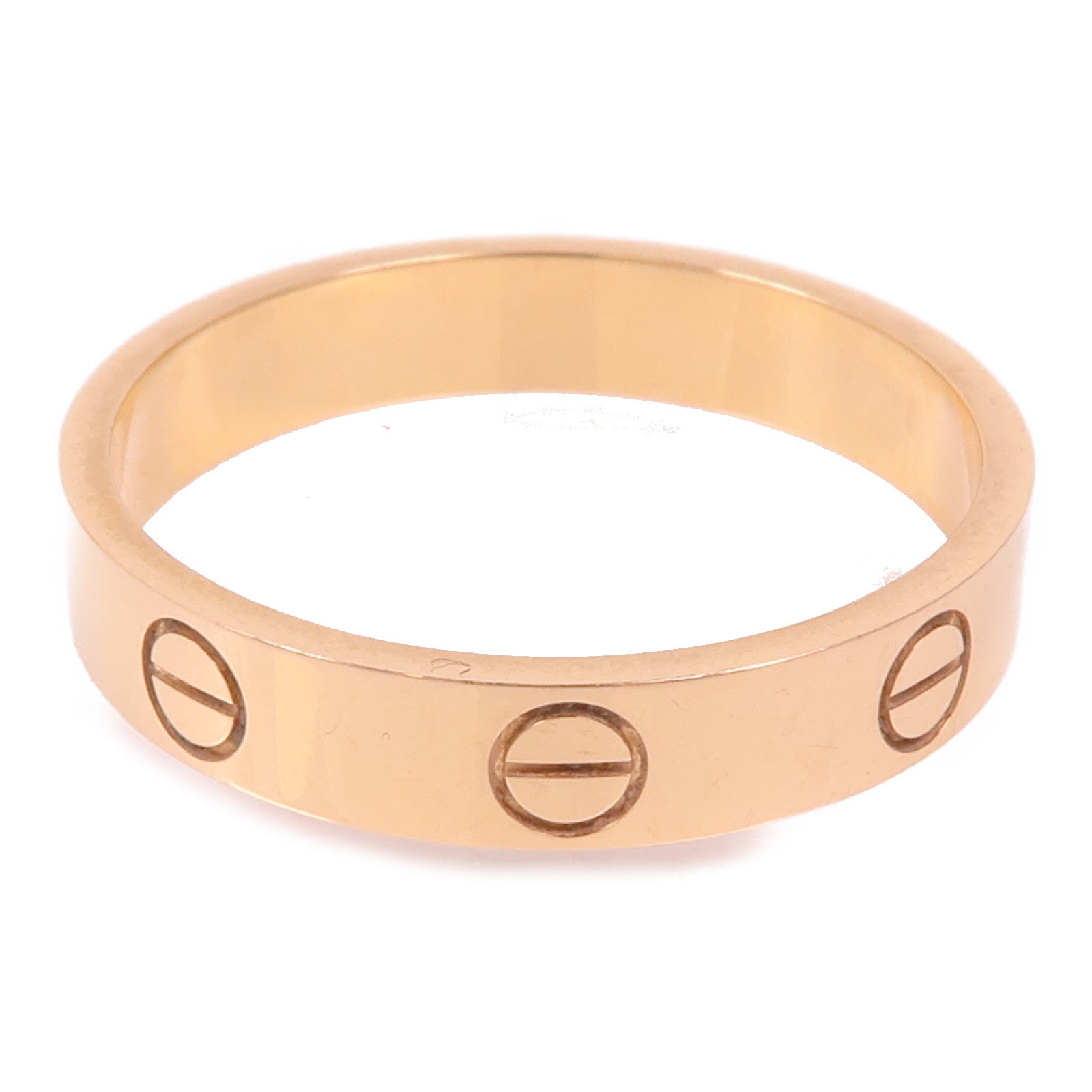 CARTIER 18K玫瑰金Mini Love Ring戒指Cartier#55/US#7