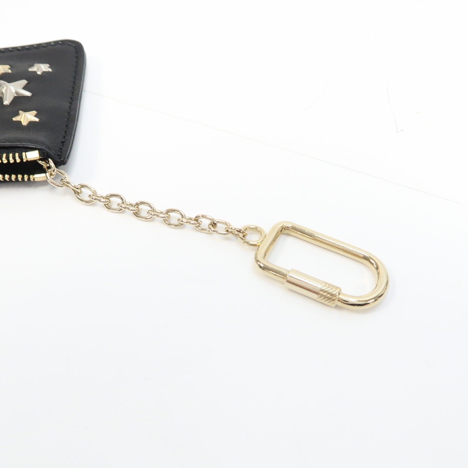JIMMY CHOO 羊皮皮革Coin Key Case鎖匙/零錢包黑色