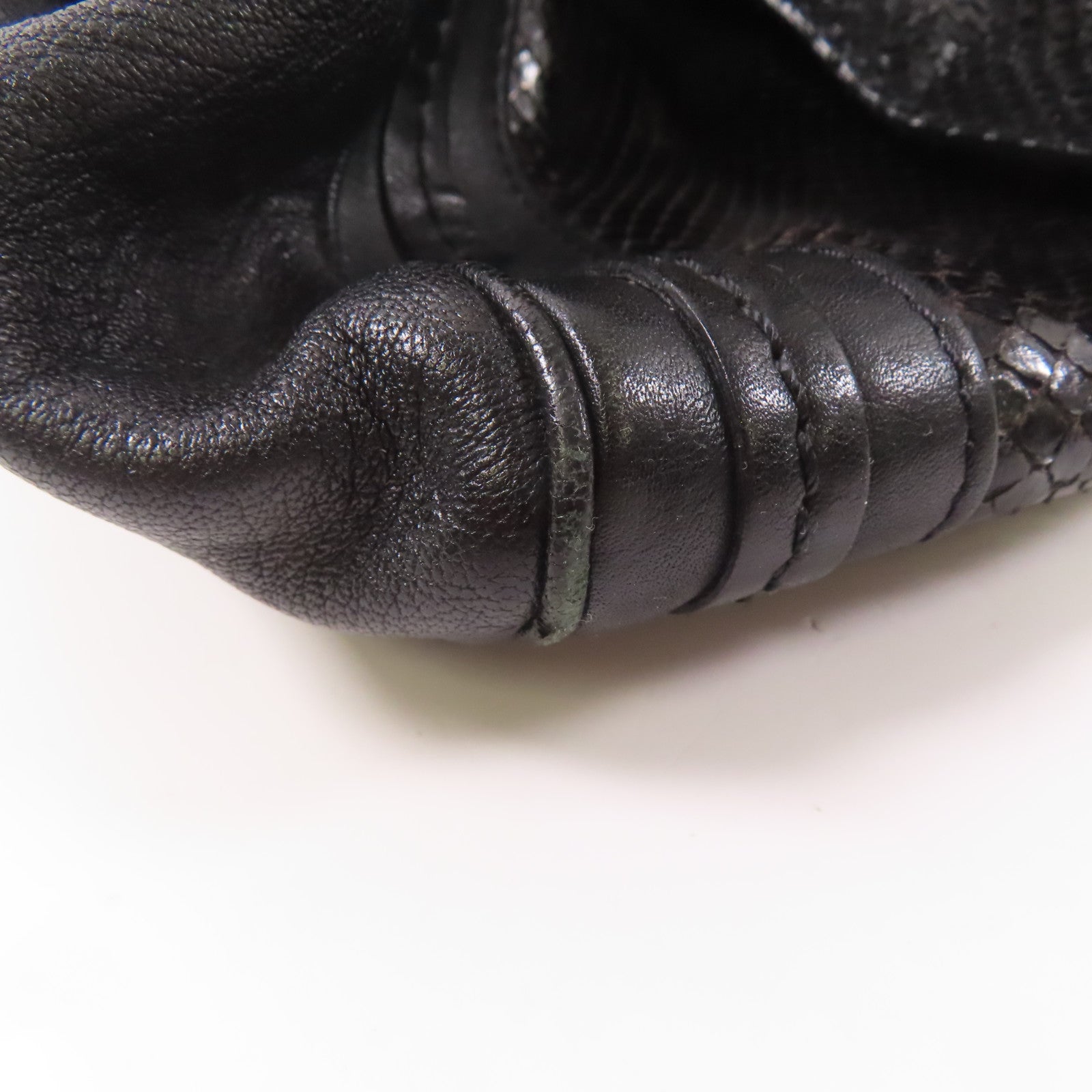 Chloe 【激減優惠】牛皮皮革/蛇皮皮革Tote Bag金扣手挽袋黑色