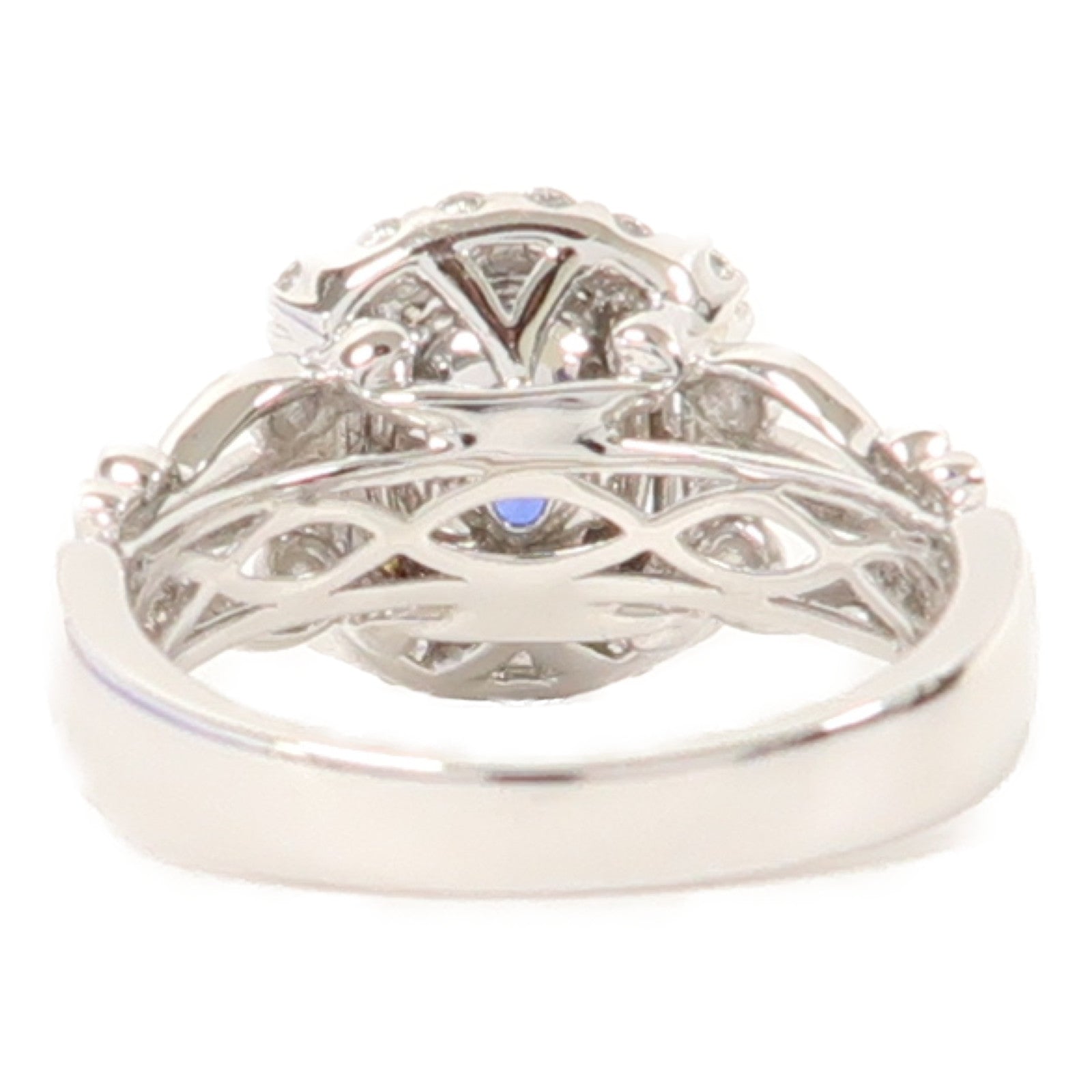JEWELRY 【激減優惠】18K白金/黃金Sapphire Ring 1.75ct藍寶石/0.43ct鑽石戒指US#6