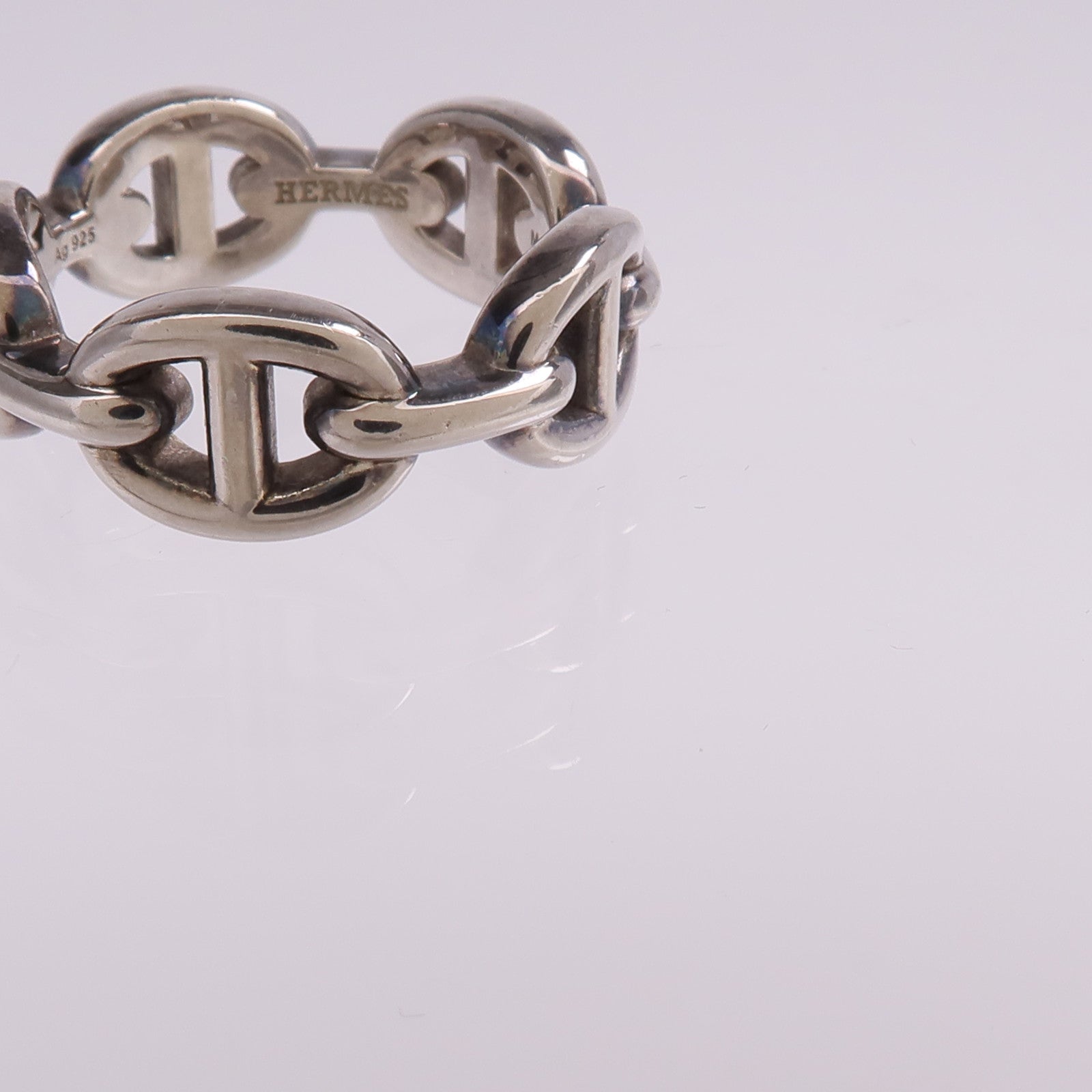 HERMES 925純銀Chaine d'ancre Ring戒指Hermes#50/US#5.25