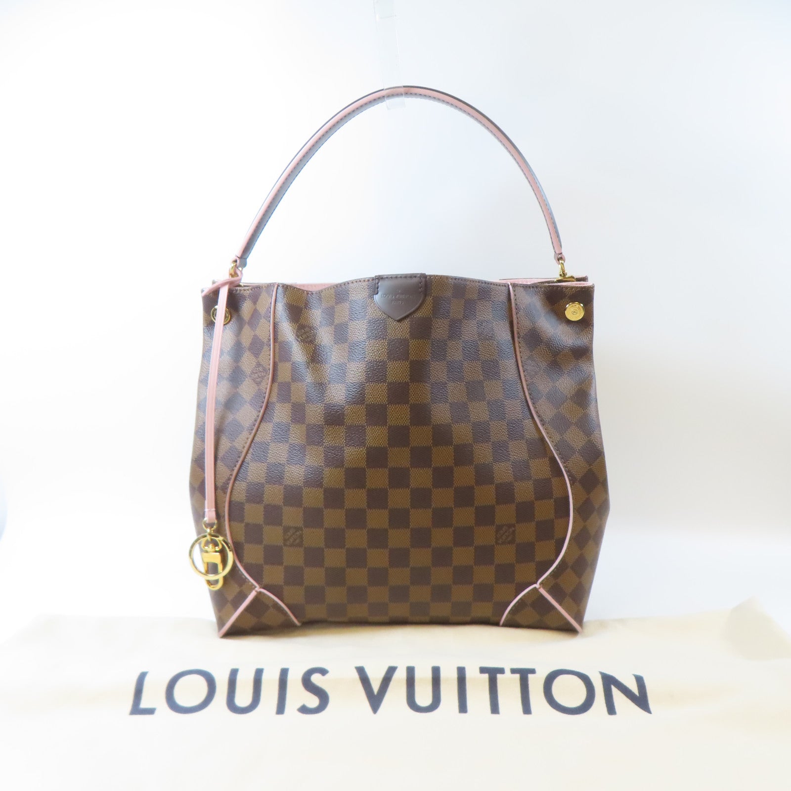 LOUIS VUITTON Damier Cassa Hobo Bag金扣肩背袋啡色