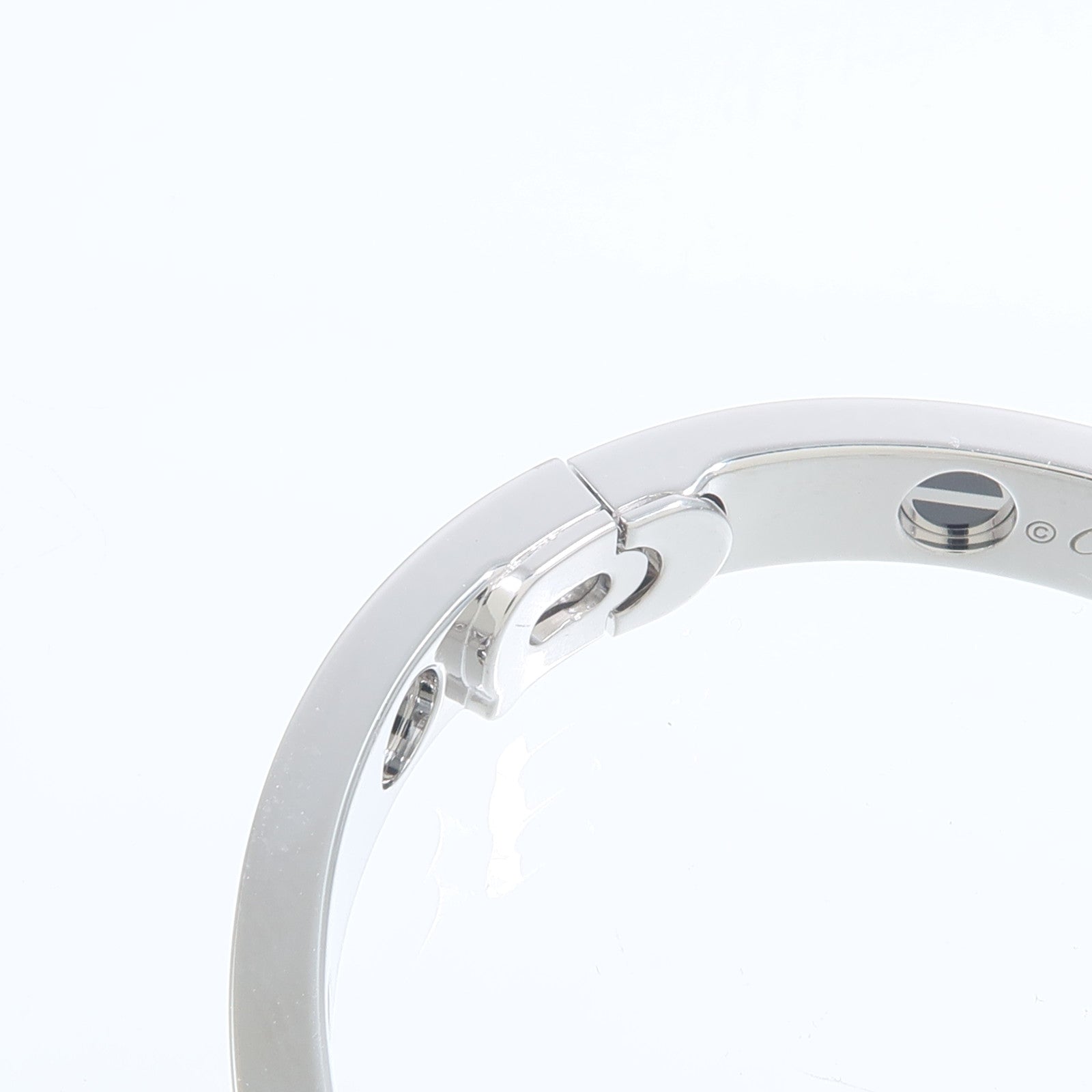 CARTIER 18K白金Love Bracelet Paved鑽石/陶瓷手鐲