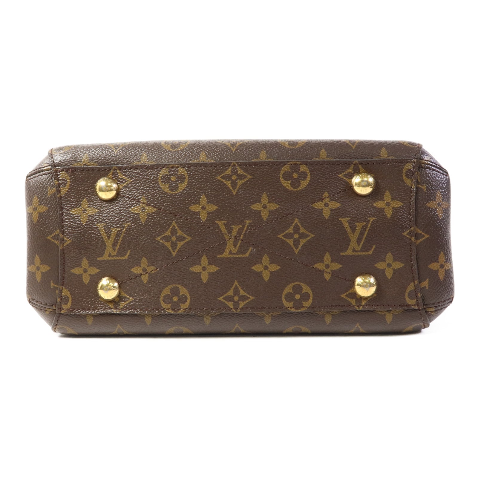 LOUIS VUITTON Monogram Montaigne BB金扣手挽肩背兩用袋棕色