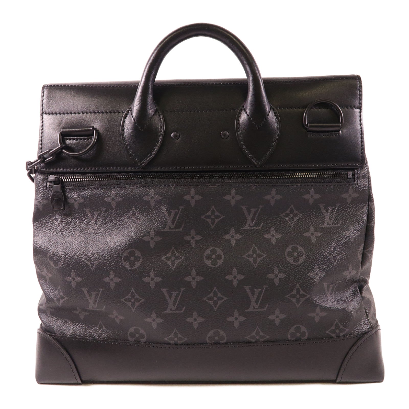 LOUIS VUITTON Monogram Eclipse Steamer PM手挽肩背兩用袋