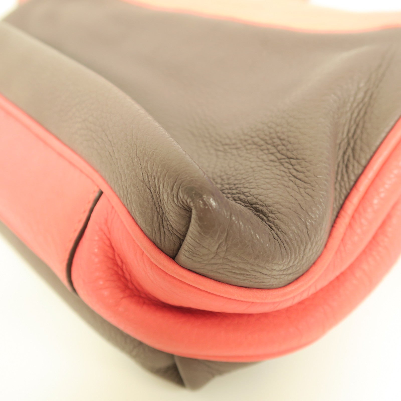 MARC JACOBS 【激減優惠】牛皮皮革Shoulder Bag金扣肩背袋粉紅色/啡色