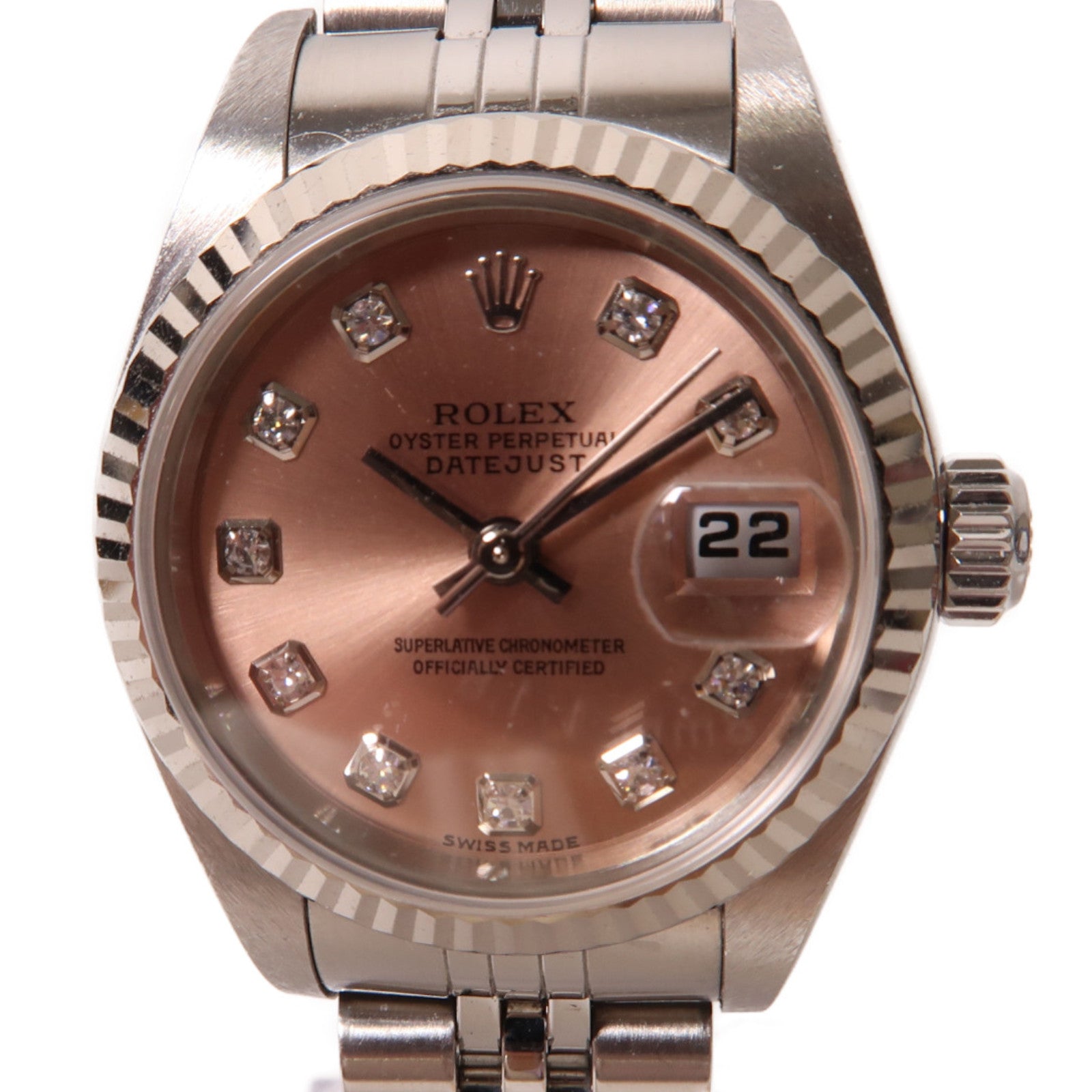ROLEX Datejust 26mm 18K黃金/不鏽鋼手錶自動機芯粉紅色