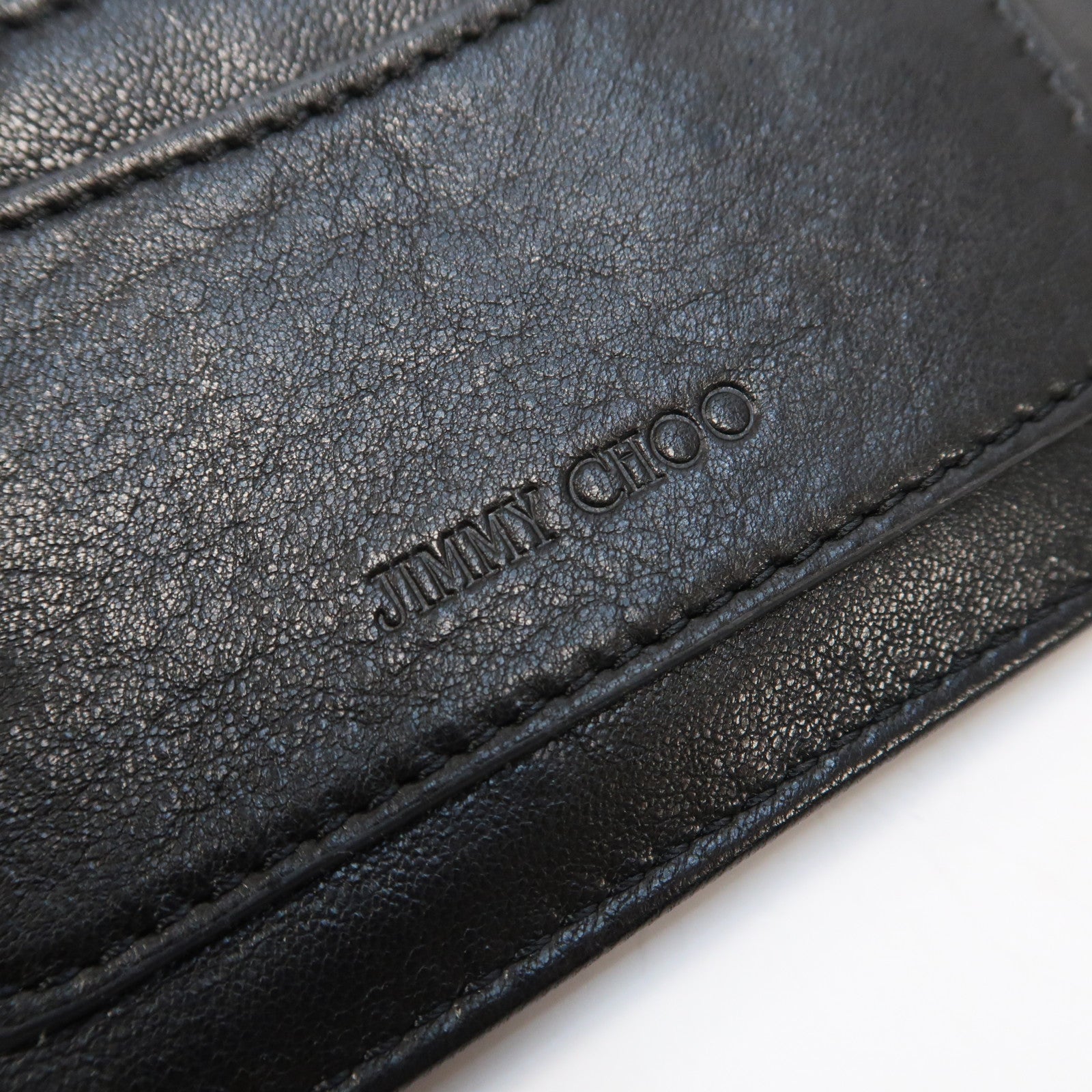 JIMMY CHOO 羊皮皮革Coin Key Case鎖匙/零錢包黑色