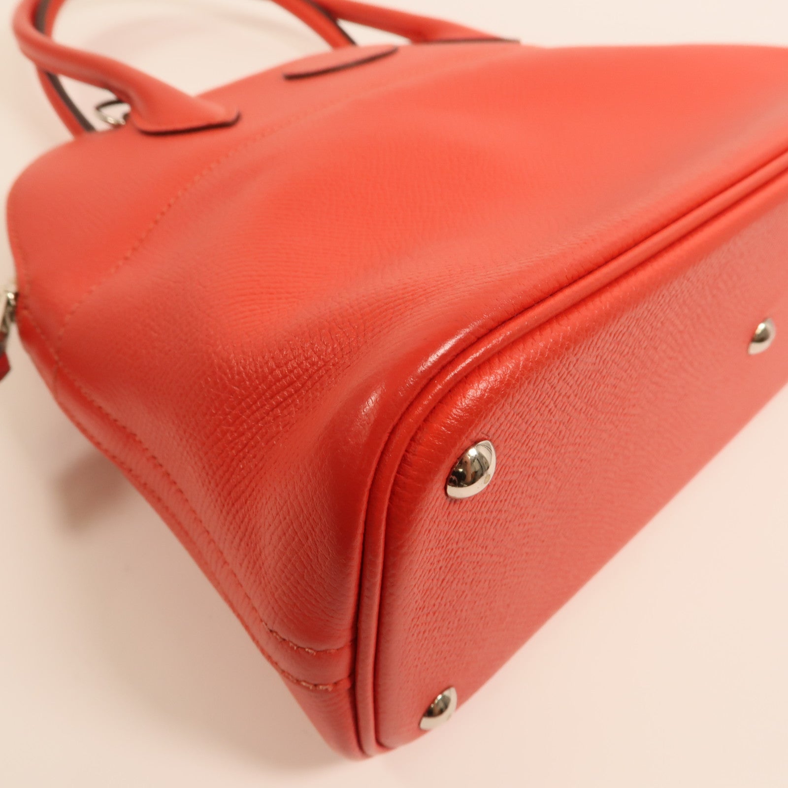 HERMES Epsom皮革Bolide 27銀扣手挽肩背兩用袋Rouge Tomate