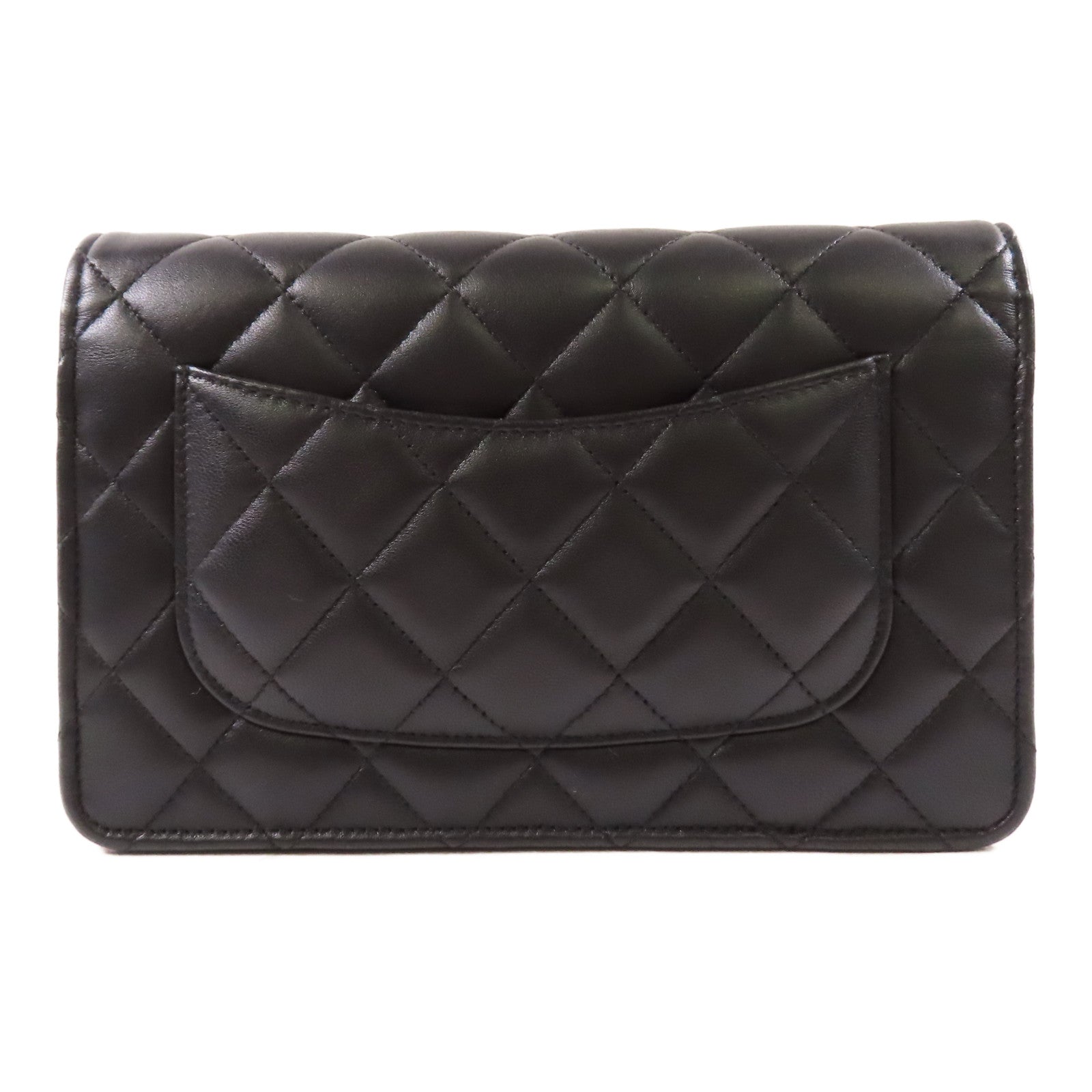 CHANEL 皮革WOC Wallet On Chain金扣鏈帶肩背袋