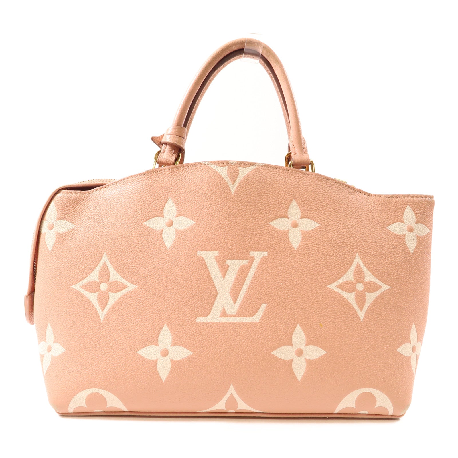 LOUIS VUITTON Monogram Empreinte Petit Palais金扣手挽肩背兩用袋粉紅色