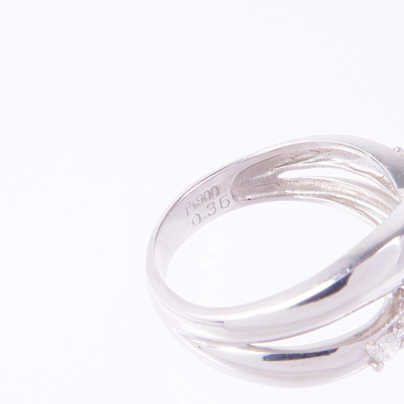 JEWELRY PT900鉑金Ruby Diamond Ring紅寶石鑽石戒指US#5.75