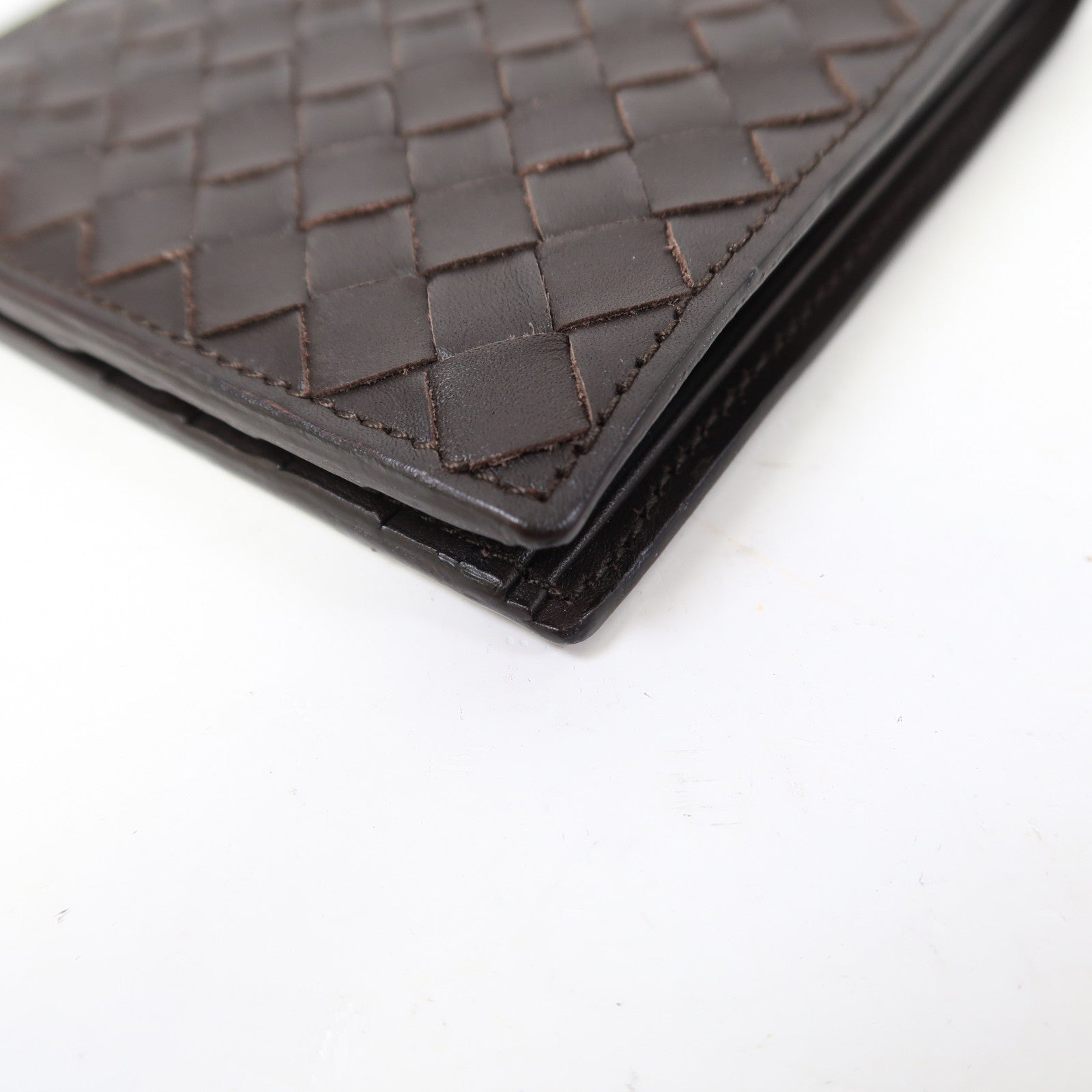 BOTTEGA VENETA 織紋牛皮皮革Wallet錢包啡色
