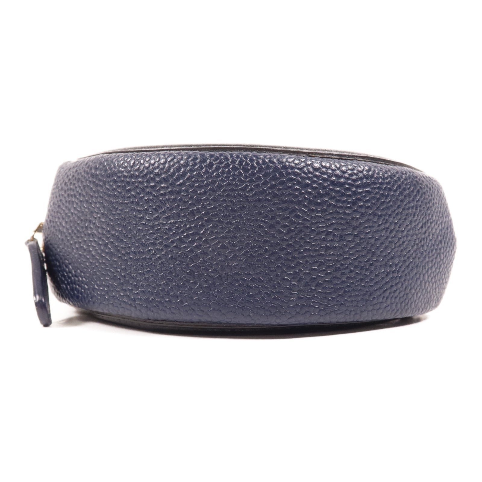 CHANEL 牛皮皮革Filigree Round Bag金扣鏈帶肩背袋