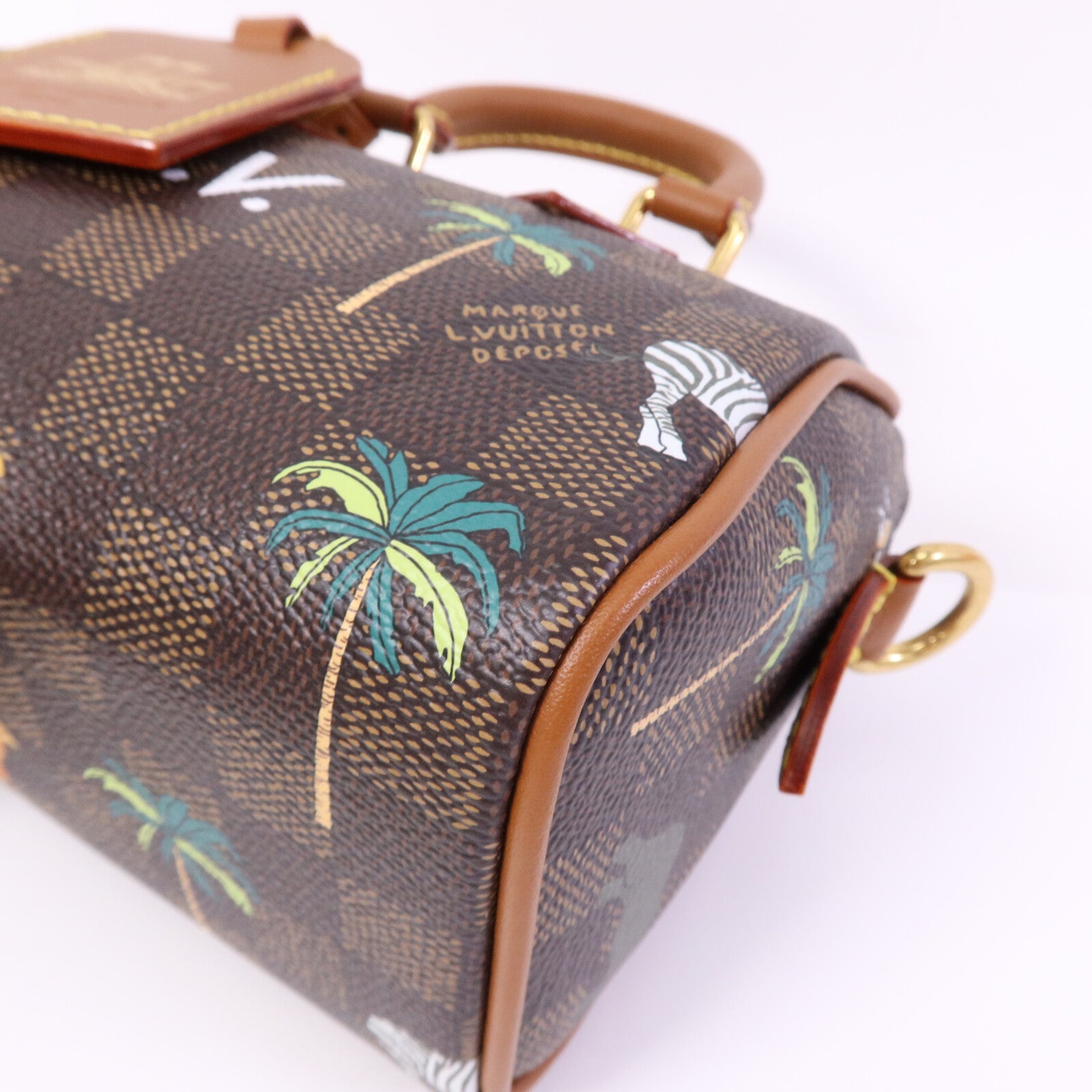 LOUIS VUITTON Damier Heritage Speedy Bandouliere 18 X The Darjeeling金扣手挽肩背兩用袋