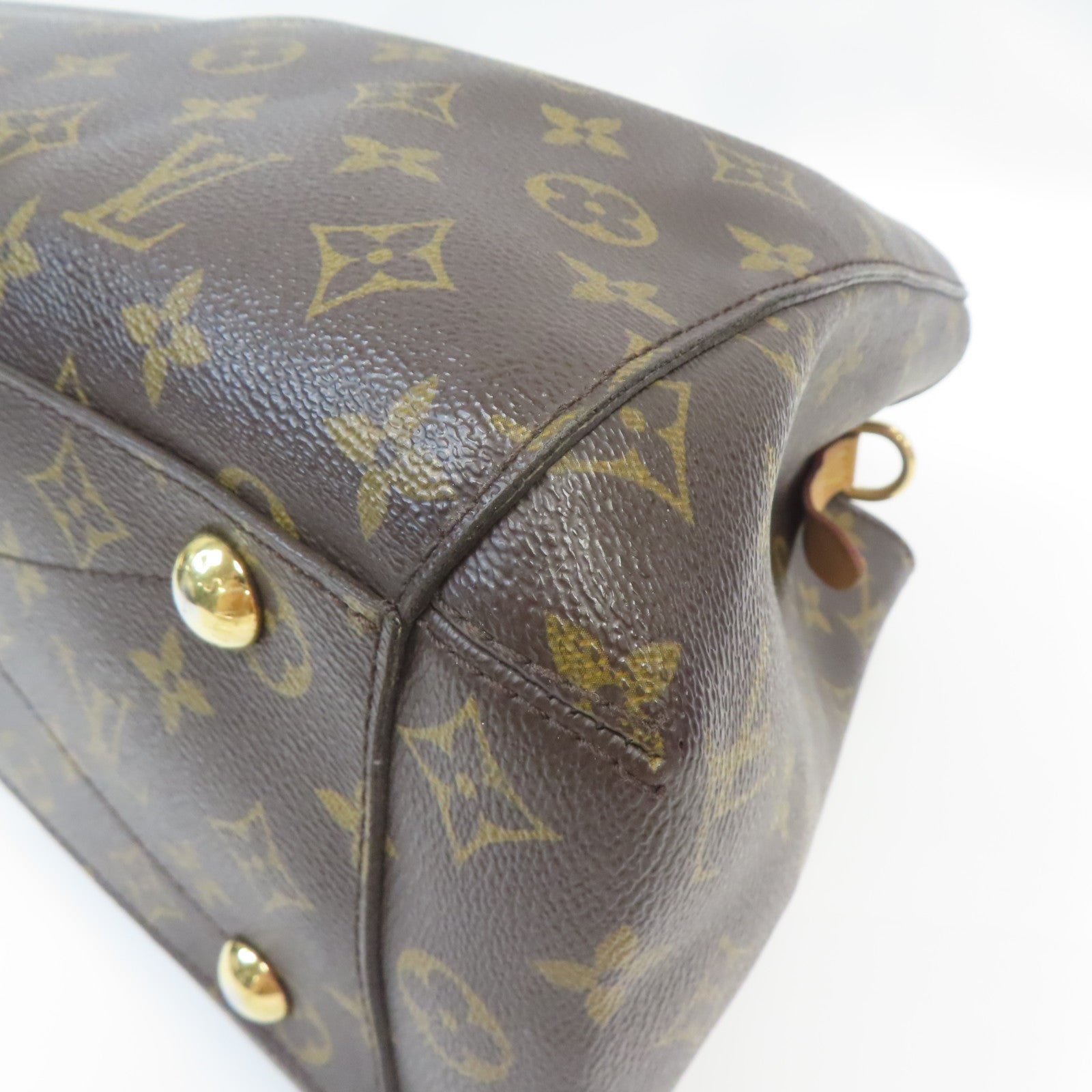 LOUIS VUITTON Monogram Montaigne金扣手挽肩背兩用袋啡色