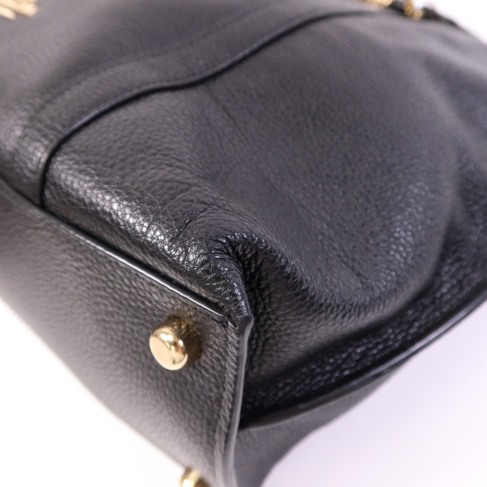 COACH 帆布/皮革Tote Bag金扣手挽袋