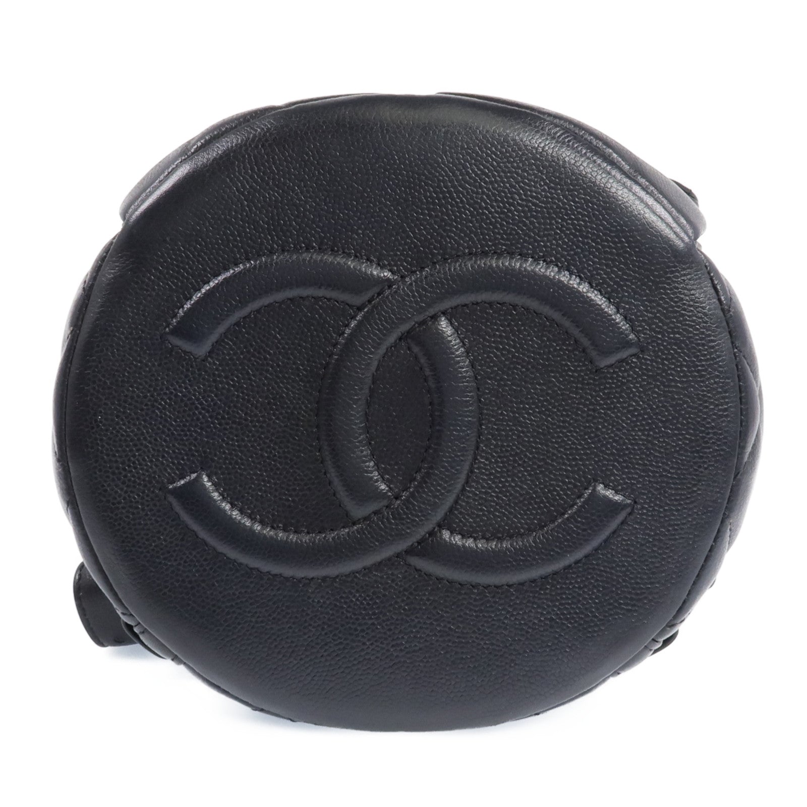 CHANEL 牛皮皮革Backpack金扣背包