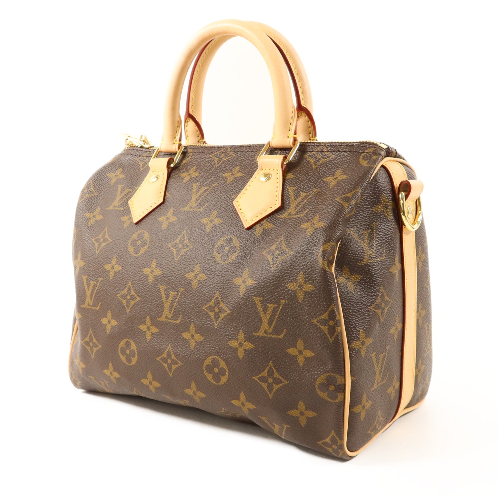 LOUIS VUITTON Monogram Speedy 25 Bandouliere金扣手挽肩背兩用袋