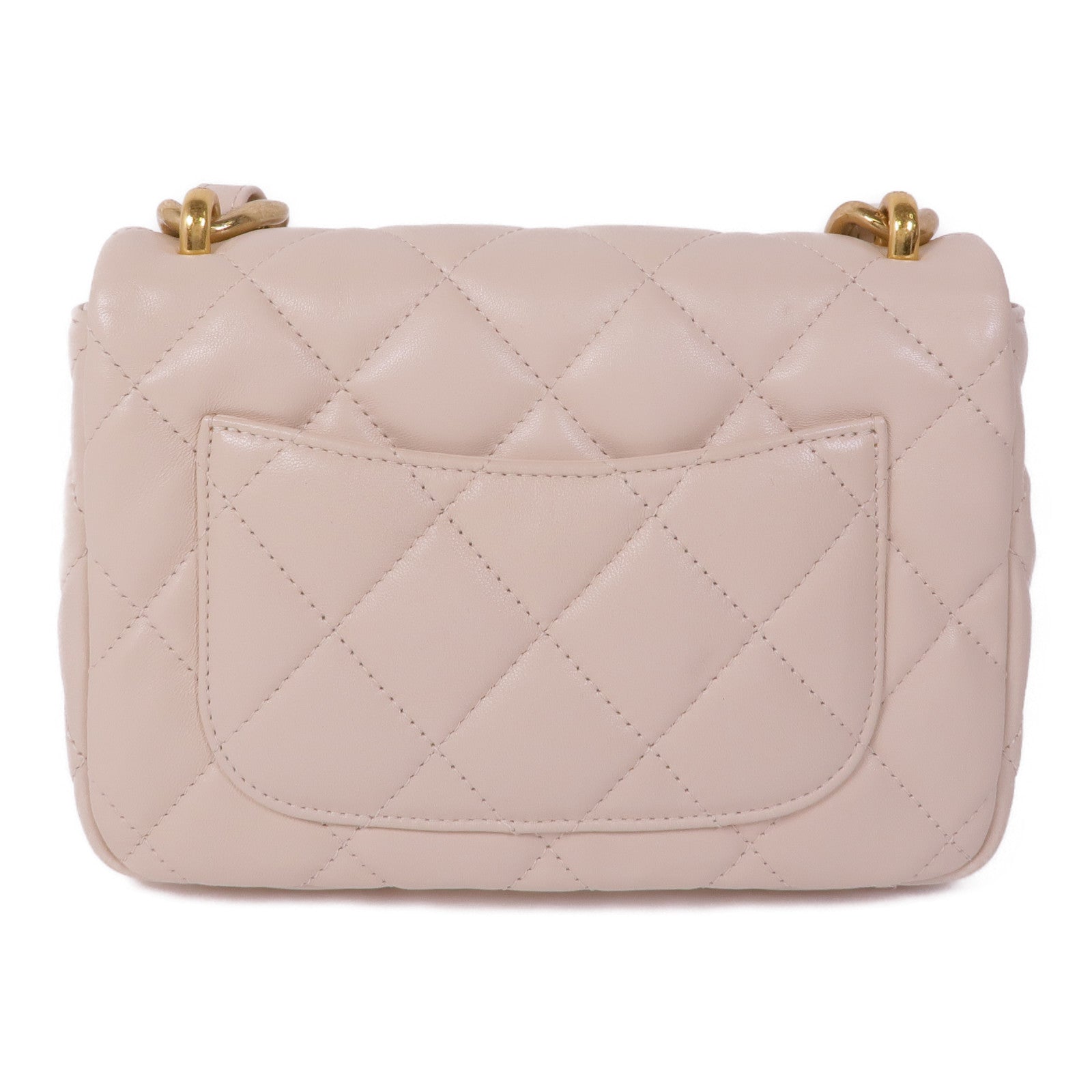 CHANEL 羊皮皮革Chain Shoulder Bag金扣鏈帶肩背袋