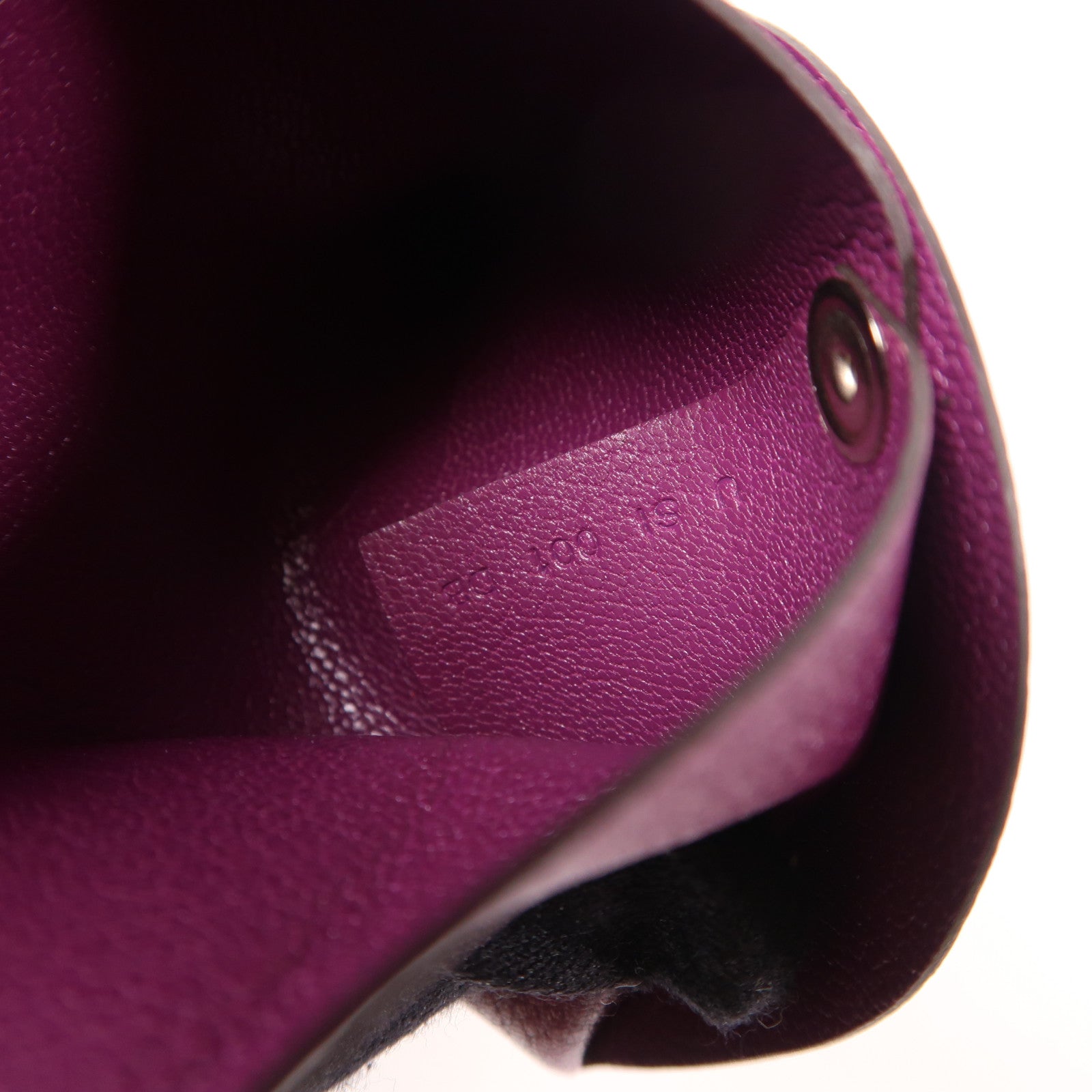HERMES Chevre皮革Bastia Change Purse銀扣零錢包