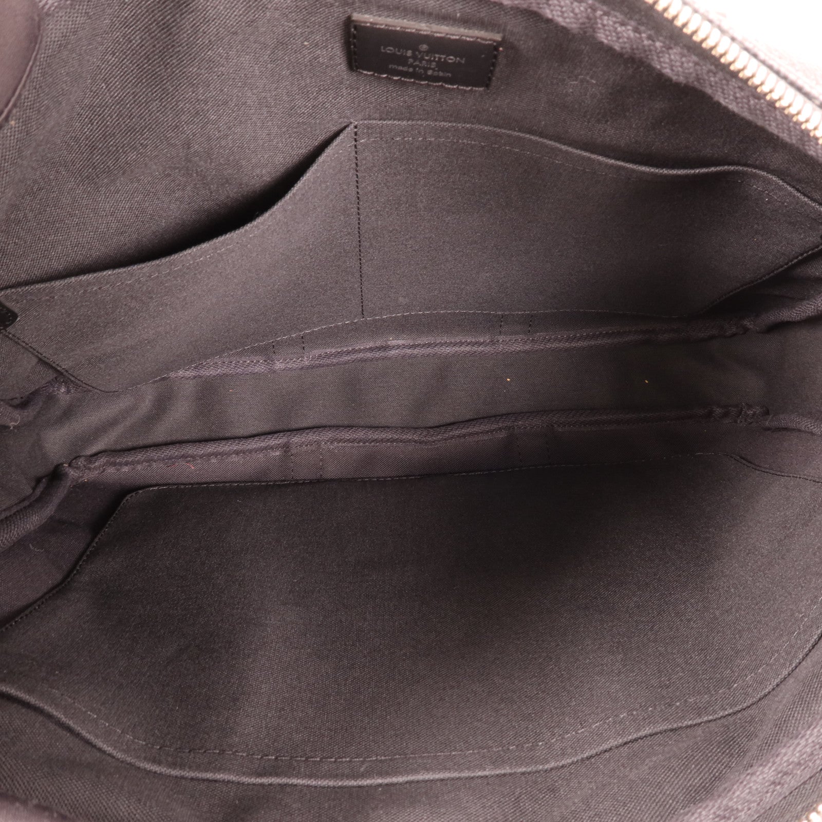 LOUIS VUITTON Damier Graphite Porte Documents Voyage銀扣肩背袋