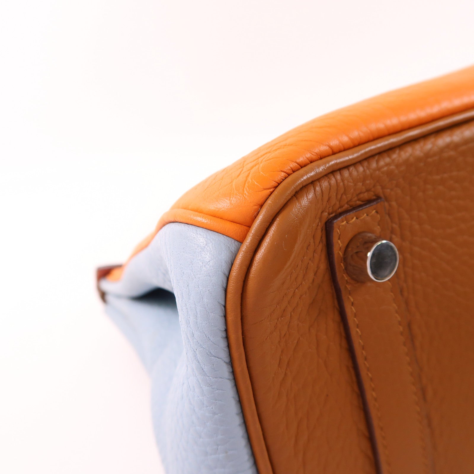 HERMES Clemence皮革Birkin 30銀扣手挽袋