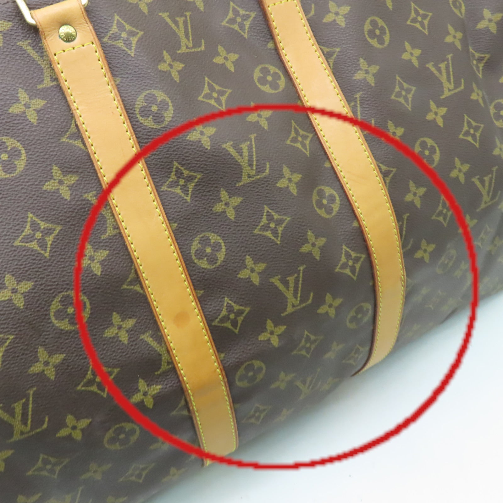 LOUIS VUITTON Monogram Keepall 55 Boston Bag旅行袋啡色