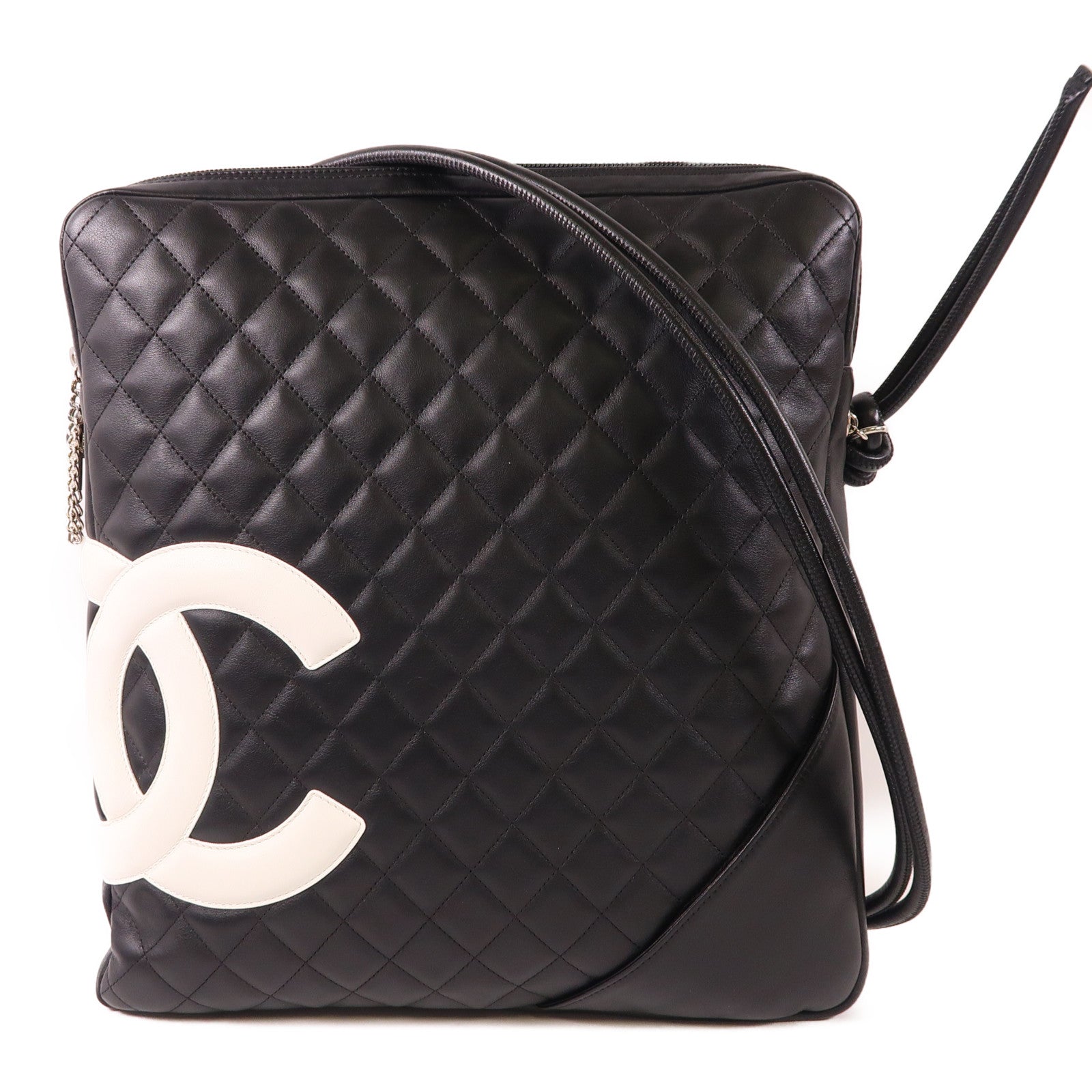 CHANEL 牛皮皮革Cambon Shoulder Bag銀扣肩背袋