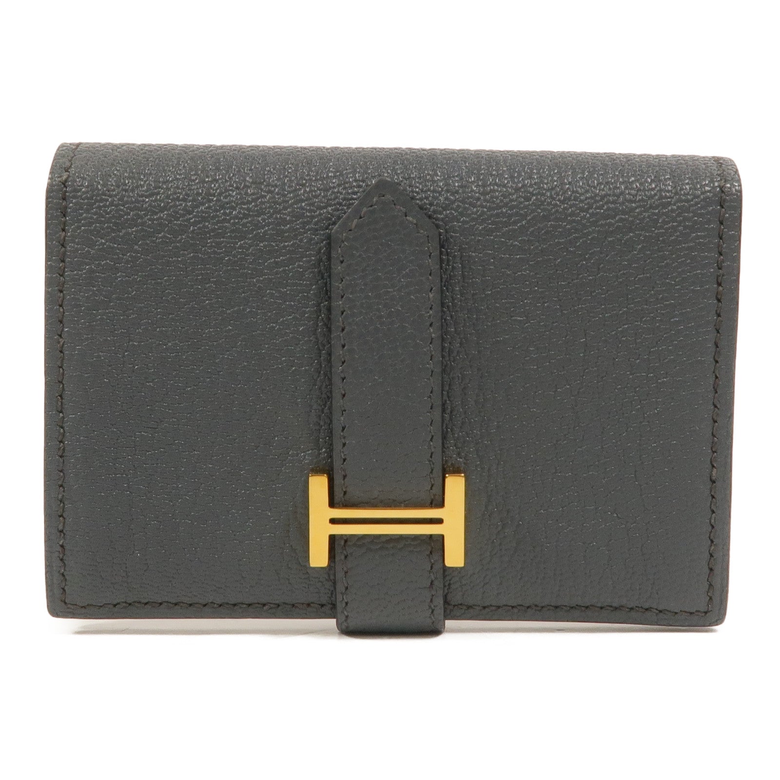 HERMES Chevre皮革Bearn Mini Wallet卡片套