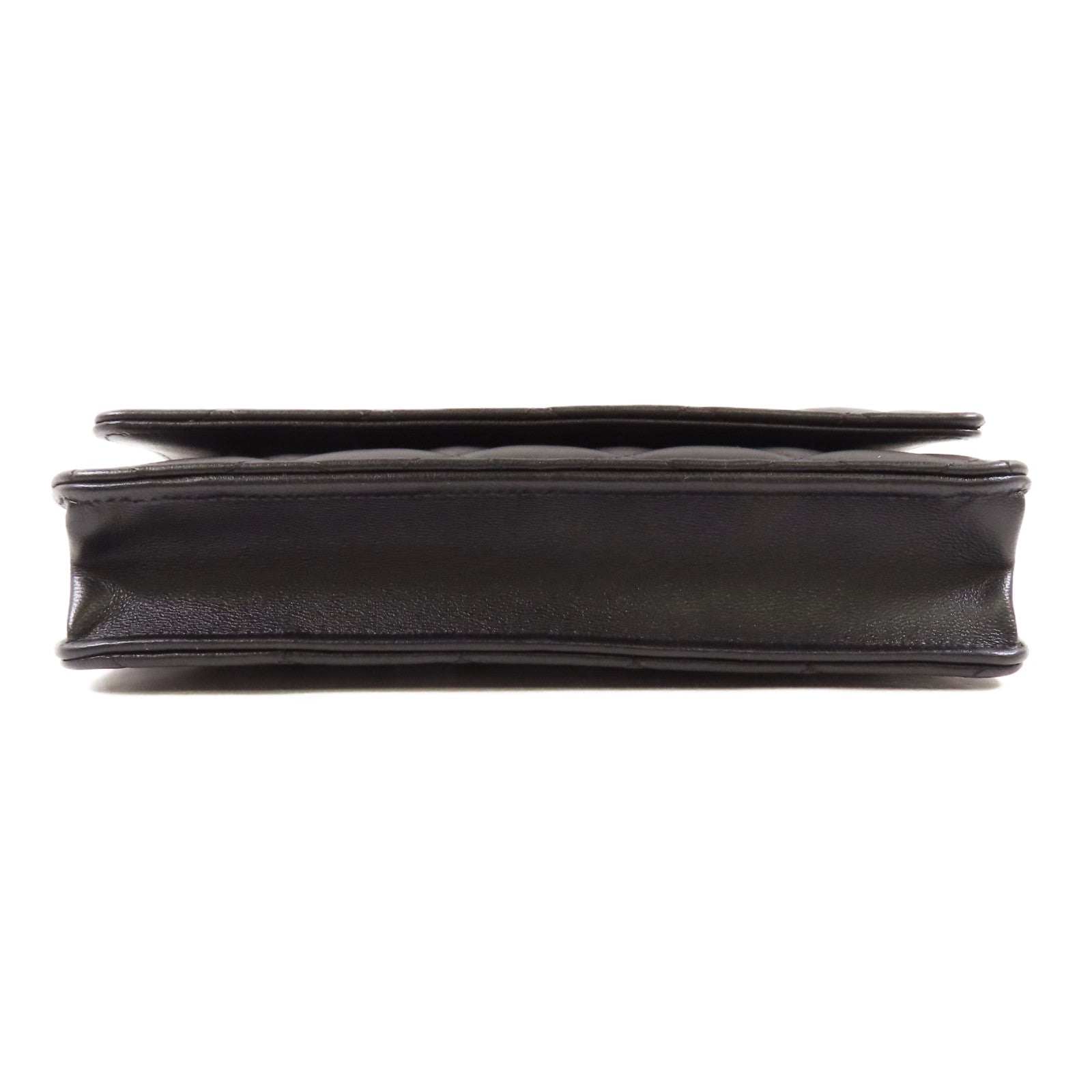 CHANEL 皮革WOC Wallet On Chain金扣鏈帶肩背袋