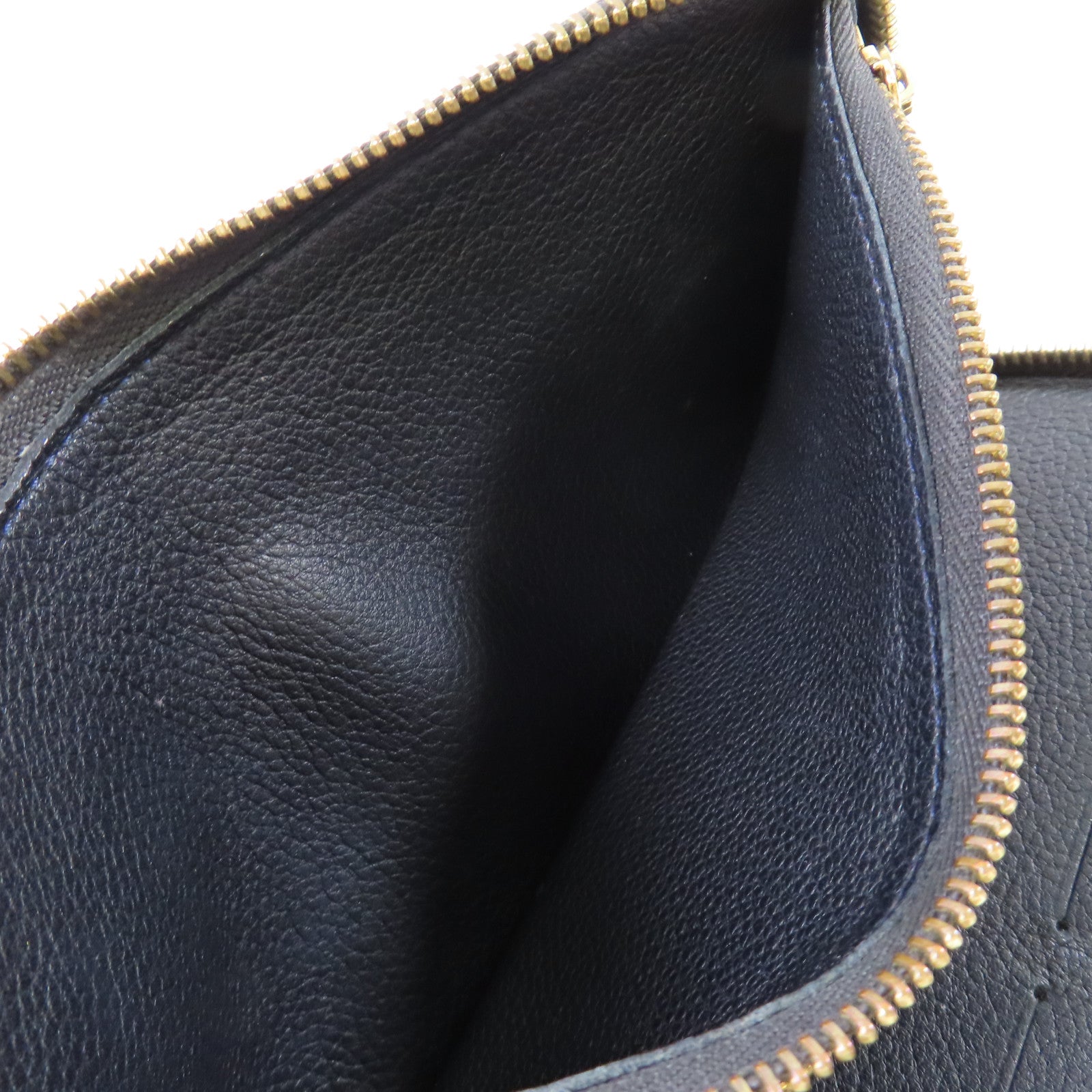 LOUIS VUITTON Monogram Empreinte Zipper Long Wallet金扣拉鏈長錢包黑色
