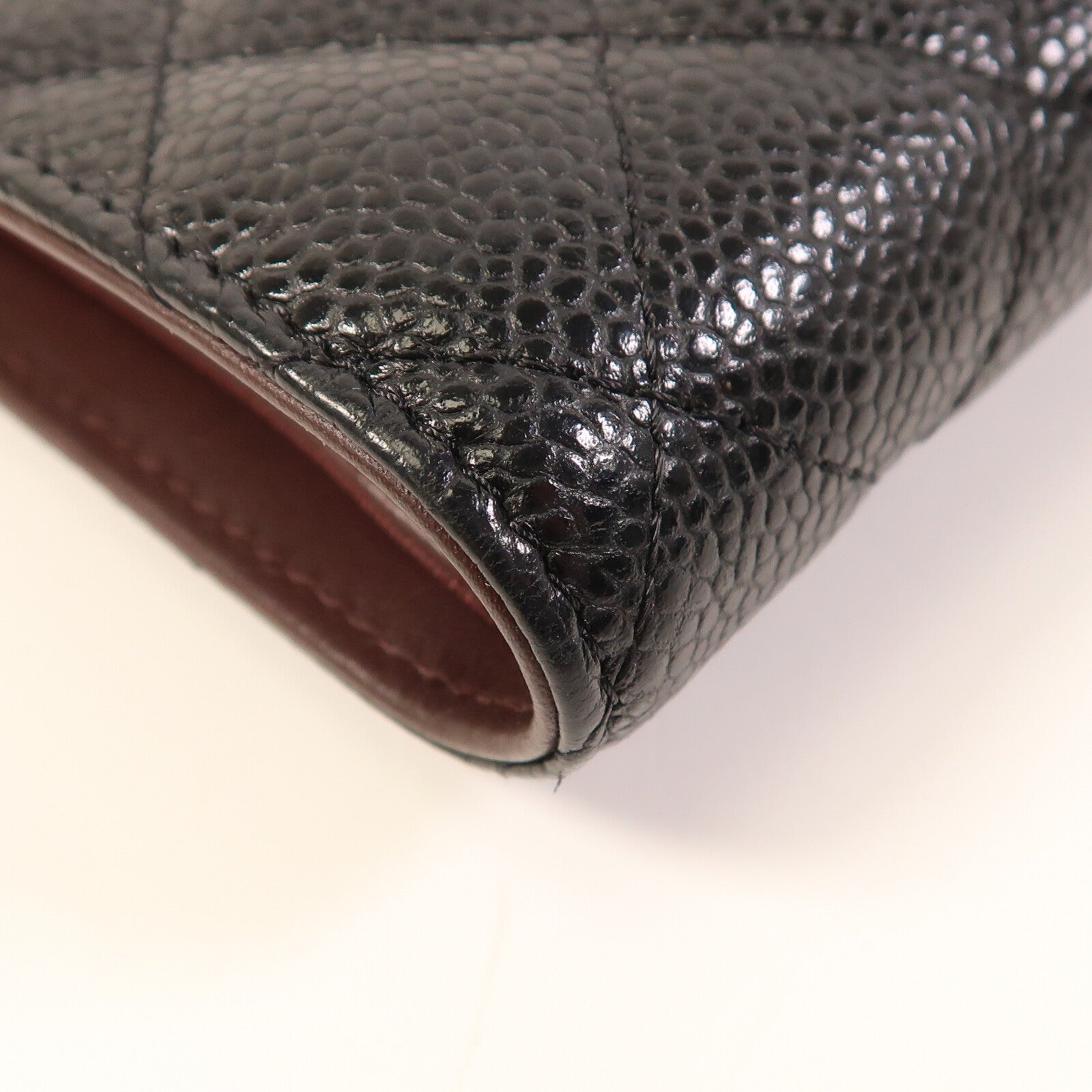 CHANEL 牛皮皮革Classic Long Wallet銀扣長錢包