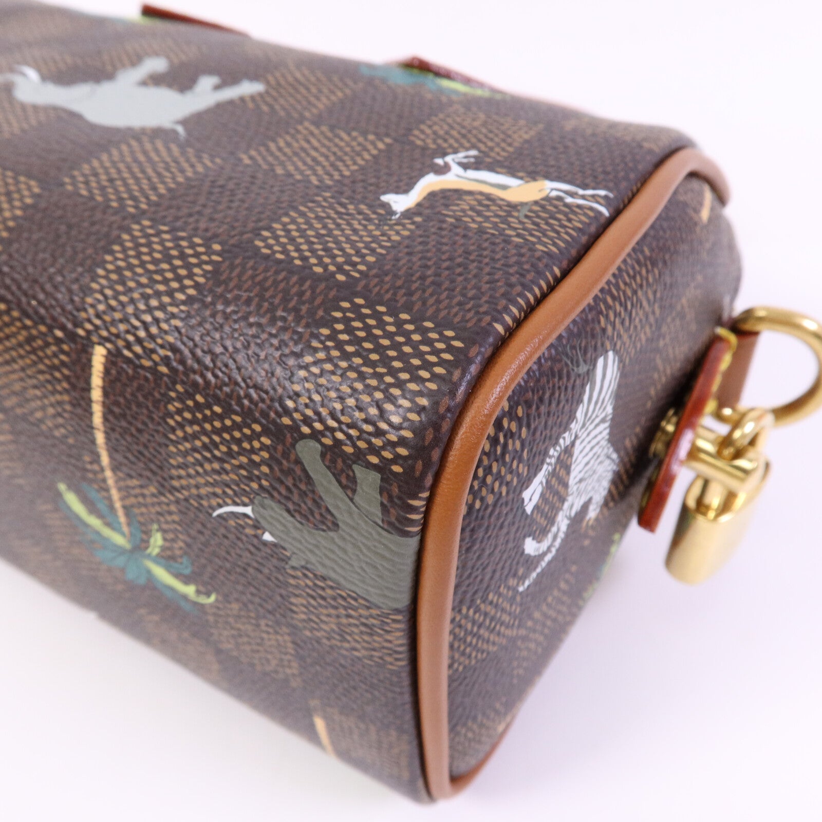 LOUIS VUITTON Damier Heritage Speedy Bandouliere 18 X The Darjeeling金扣手挽肩背兩用袋