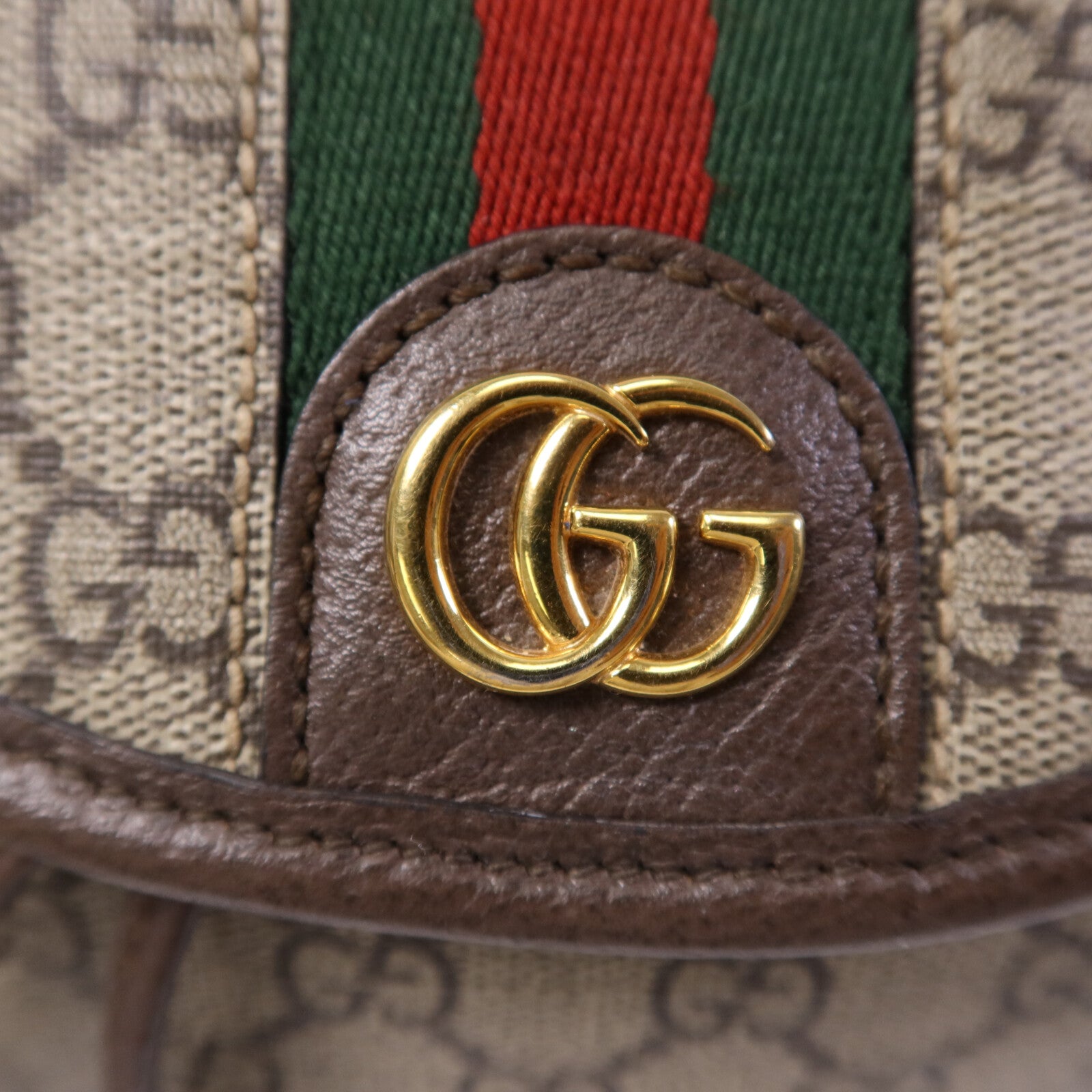 GUCCI 塗層帆布Backpack金扣背包