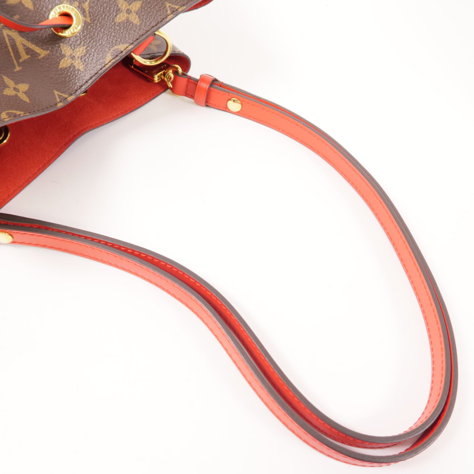 LOUIS VUITTON GHW Neo Noe Bucket Bag Shoulder Handbag M44021 Monogram Coquelicot
