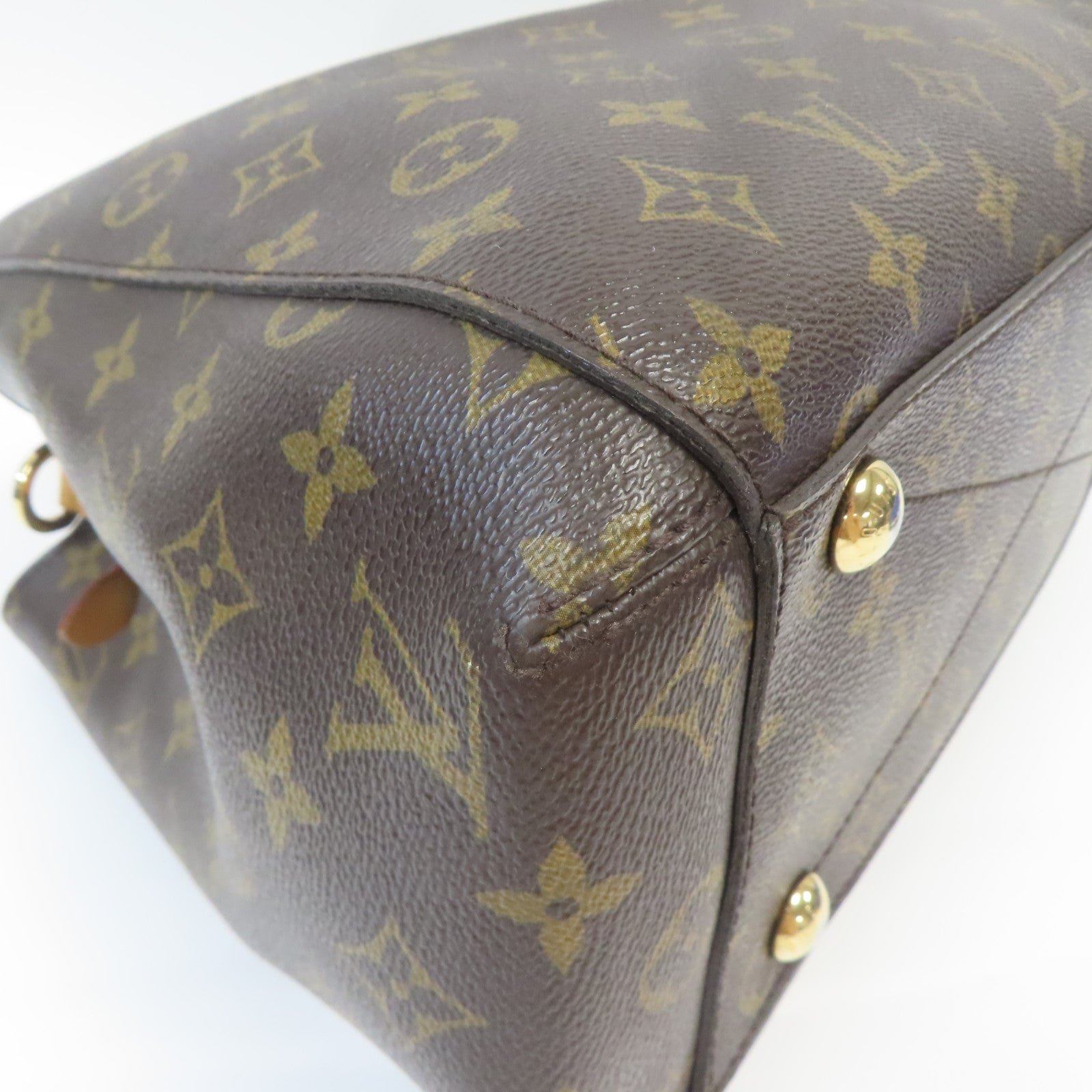 LOUIS VUITTON Monogram Montaigne金扣手挽肩背兩用袋啡色