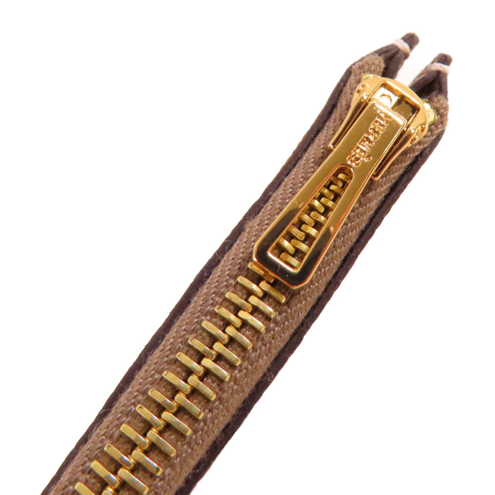 HERMES Chevre皮革Roulis Slim Wallet金扣短錢包18 Etoupe/大象灰色