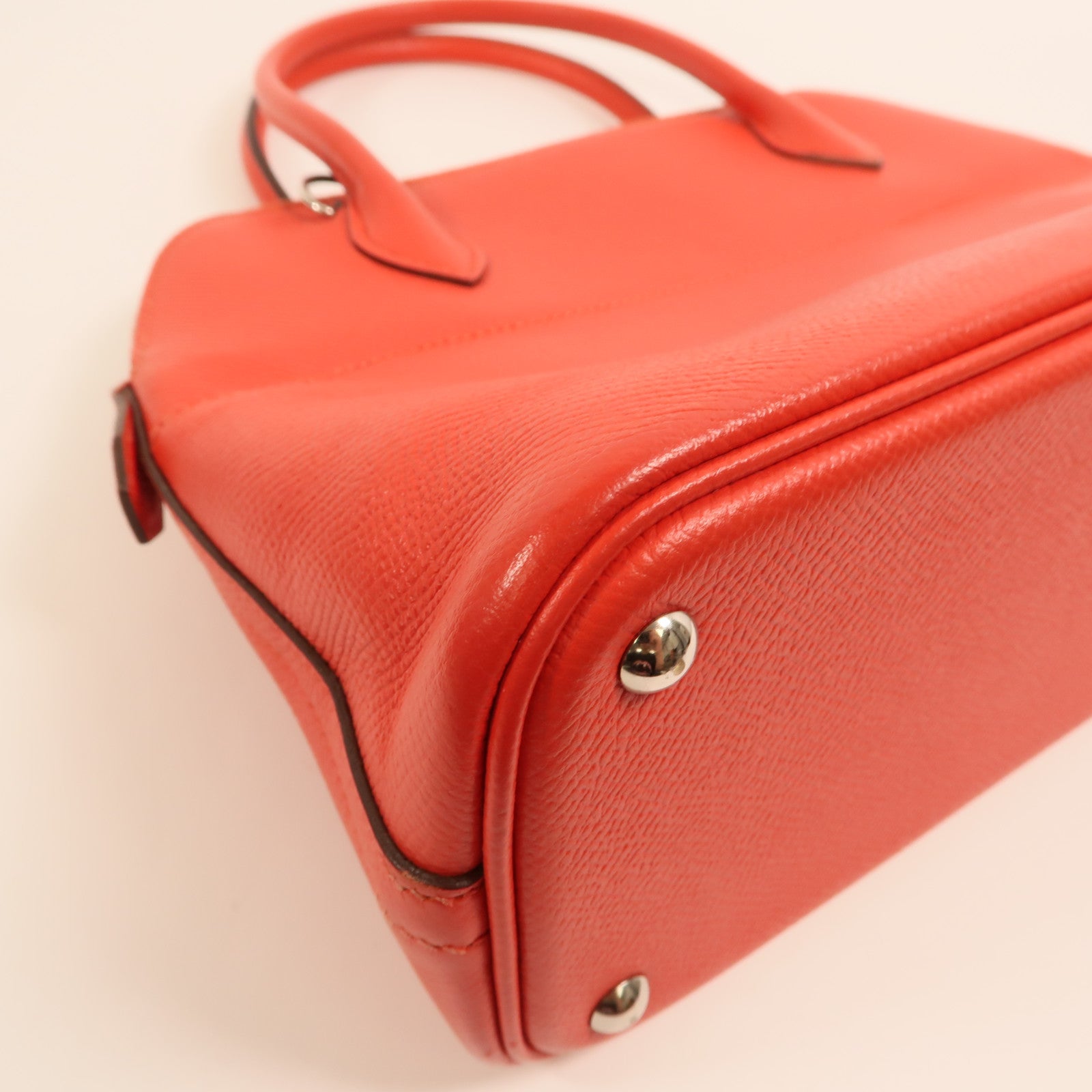 HERMES Epsom皮革Bolide 27銀扣手挽肩背兩用袋Rouge Tomate