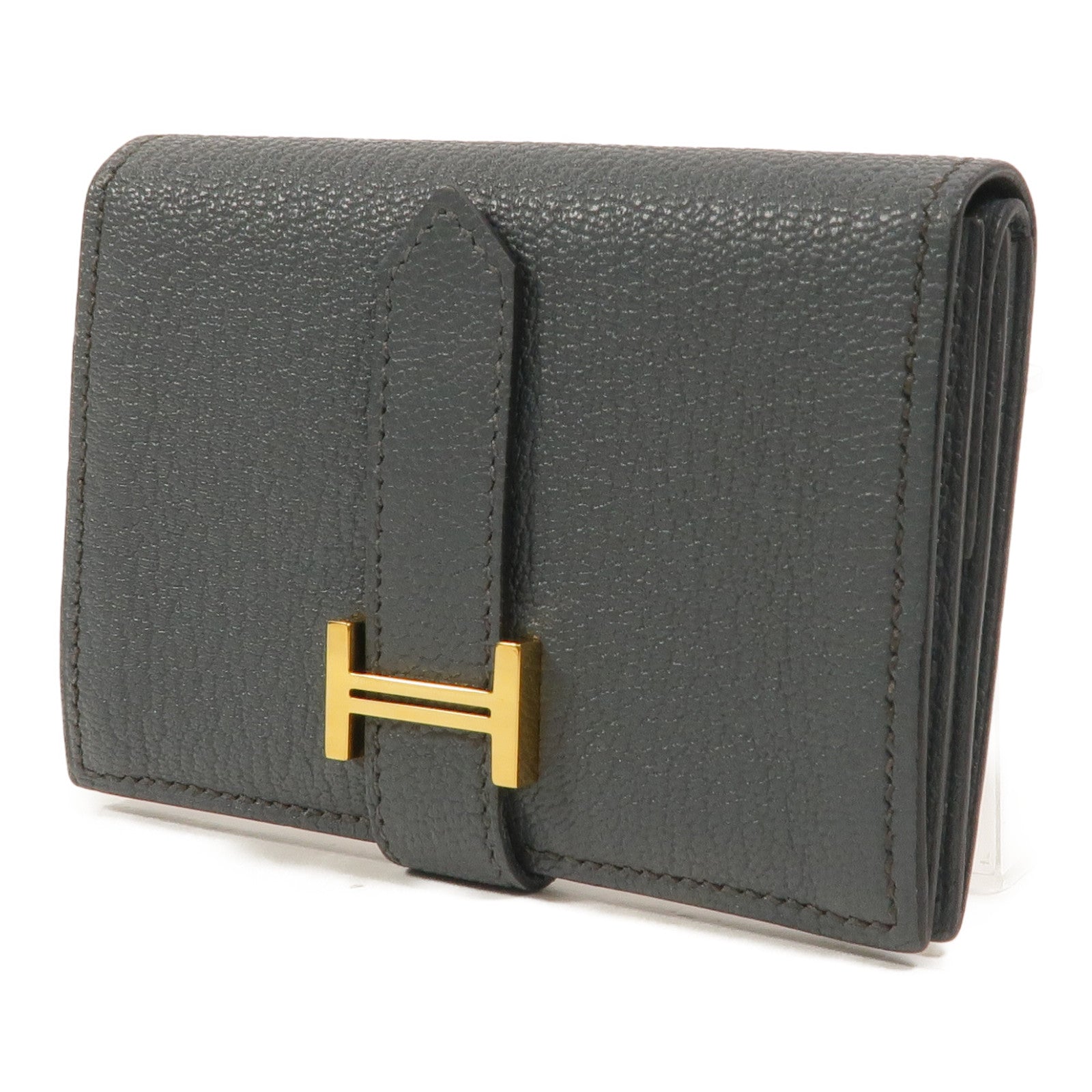 HERMES Chevre皮革Bearn Mini Wallet卡片套